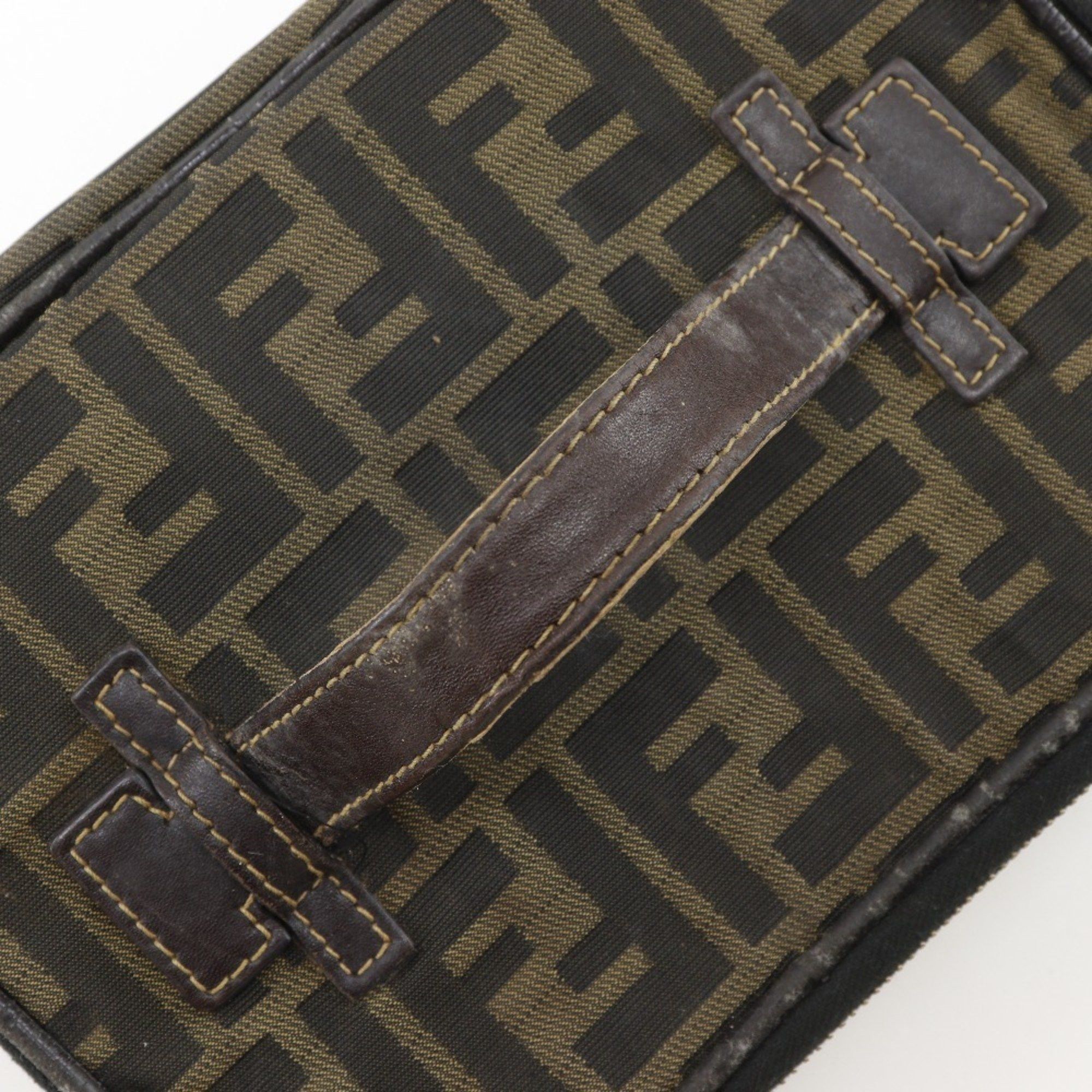 Fendi Fendi Folding Vanity Pouch, Zucca Nylon Canvas, Brown, Women's, B-Rank Size ONE SIZE - 5 Thumbnail