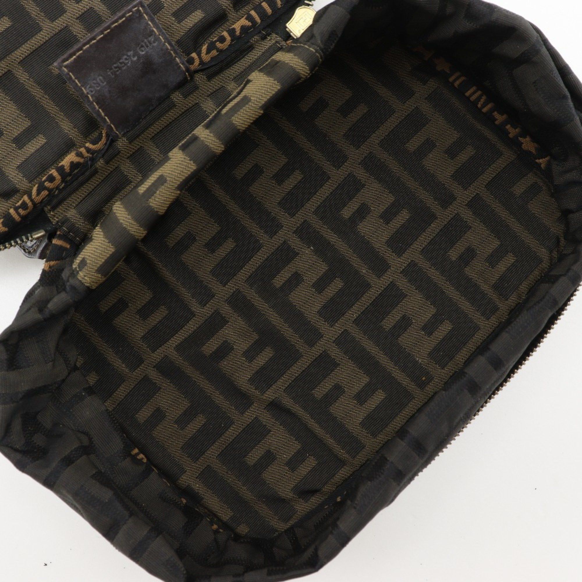 Fendi Fendi Folding Vanity Pouch, Zucca Nylon Canvas, Brown, Women's, B-Rank Size ONE SIZE - 10 Thumbnail