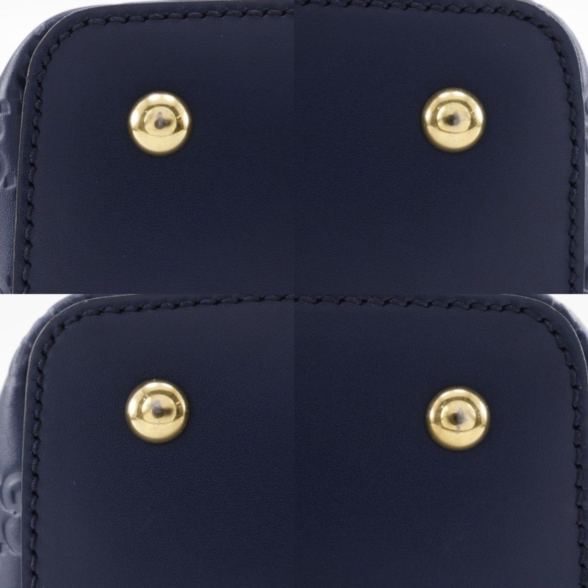Gucci Gucci GG Handbag 428226, Shimmer Leather, Navy Blue, A5 Type, Unisex Size ONE SIZE - 8 Thumbnail