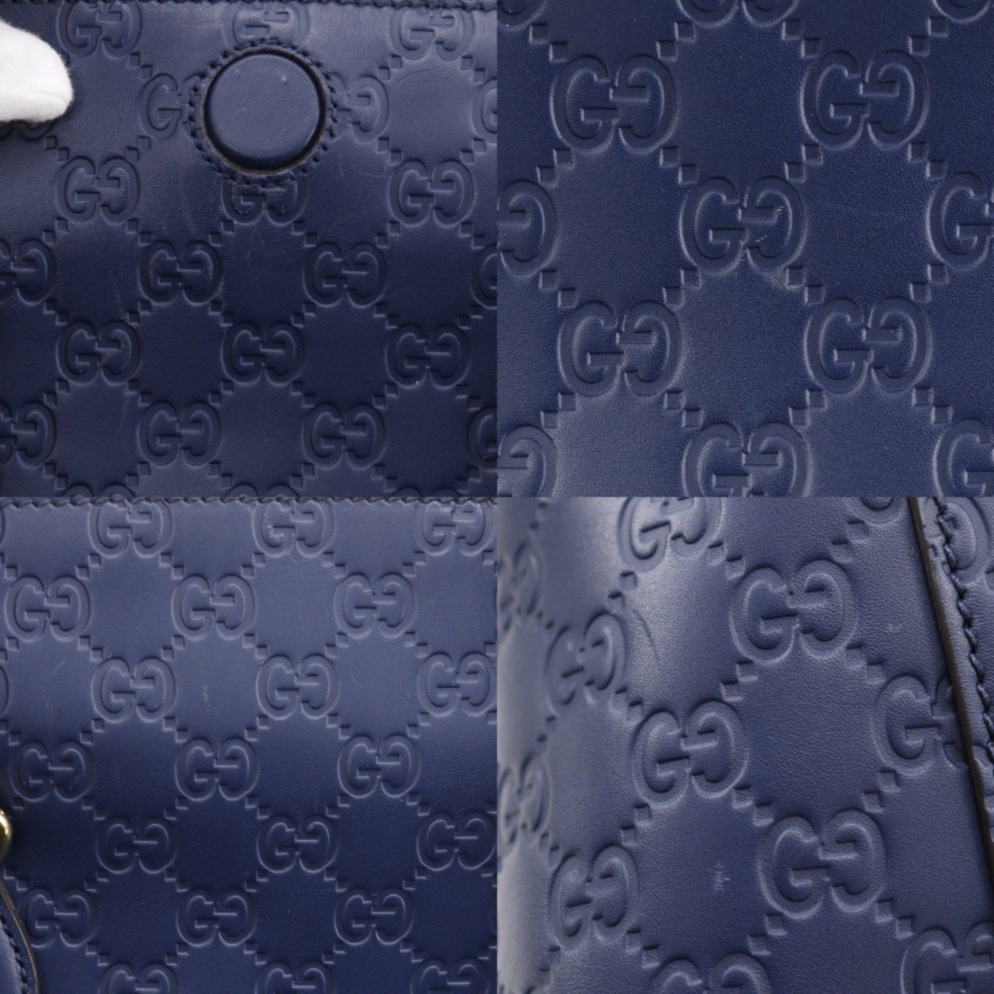 Gucci Gucci GG Handbag 428226, Shimmer Leather, Navy Blue, A5 Type, Unisex Size ONE SIZE - 13 Thumbnail