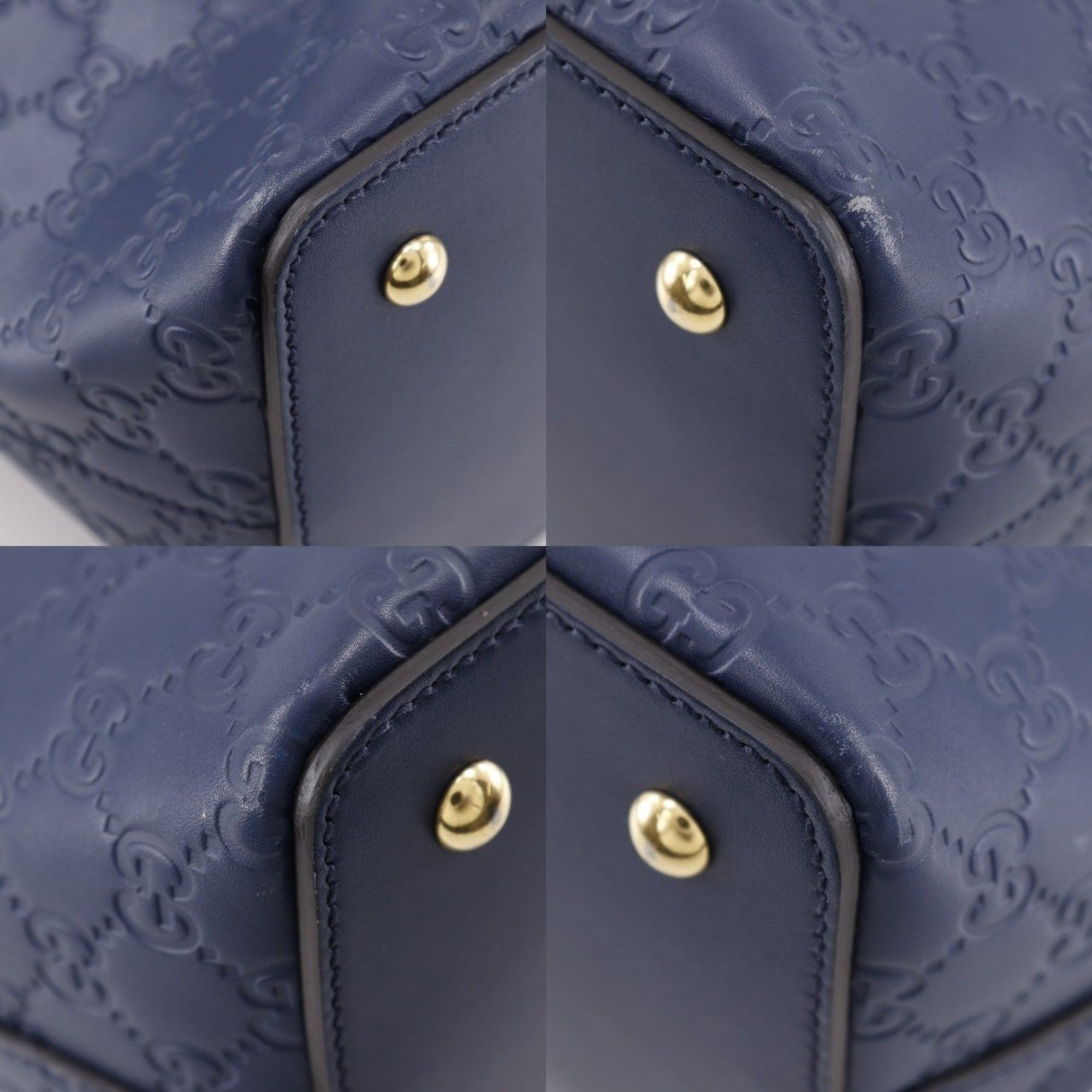 Gucci Gucci GG Handbag 428226, Shimmer Leather, Navy Blue, A5 Type, Unisex Size ONE SIZE - 4 Thumbnail