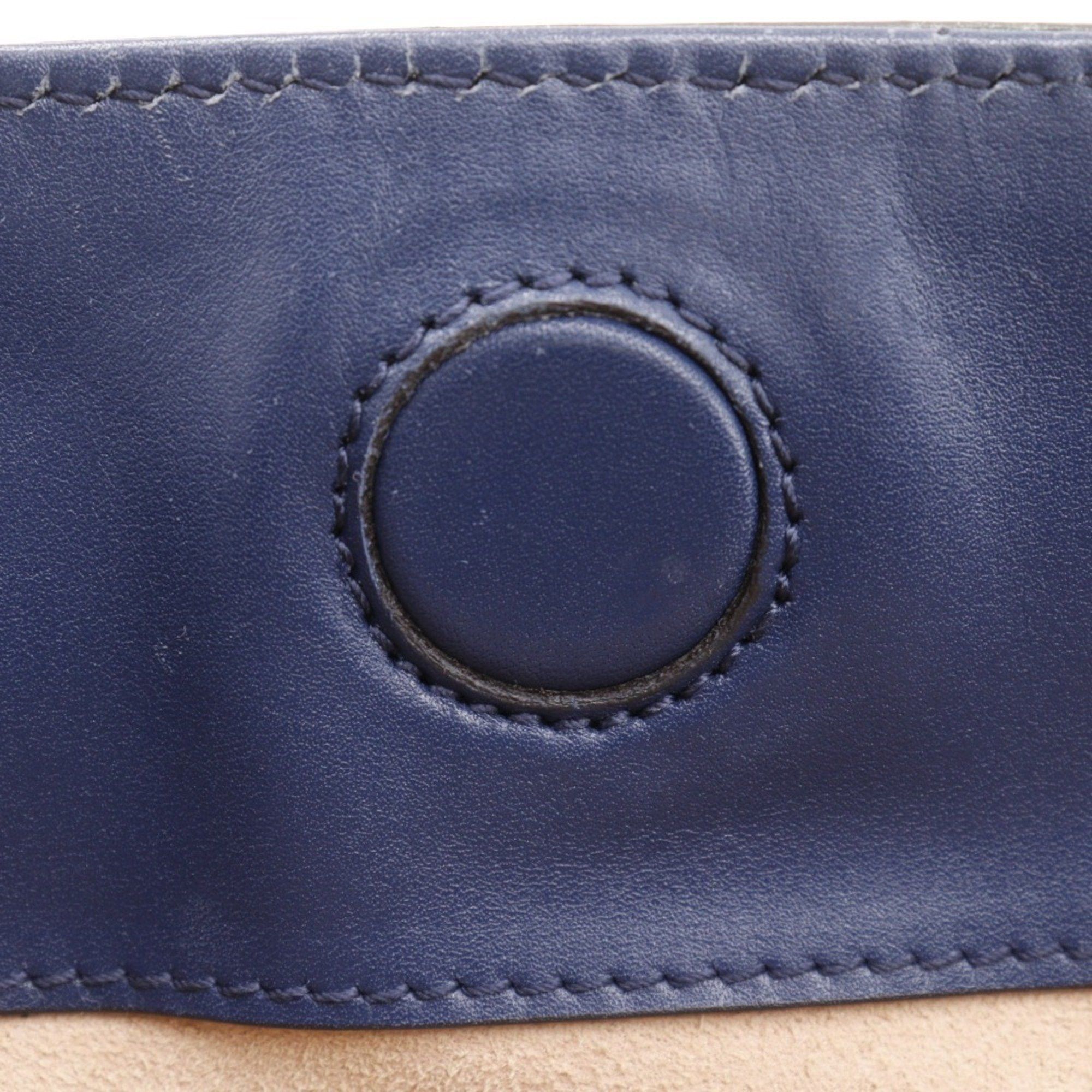 Gucci Gucci GG Handbag 428226, Shimmer Leather, Navy Blue, A5 Type, Unisex Size ONE SIZE - 18 Thumbnail