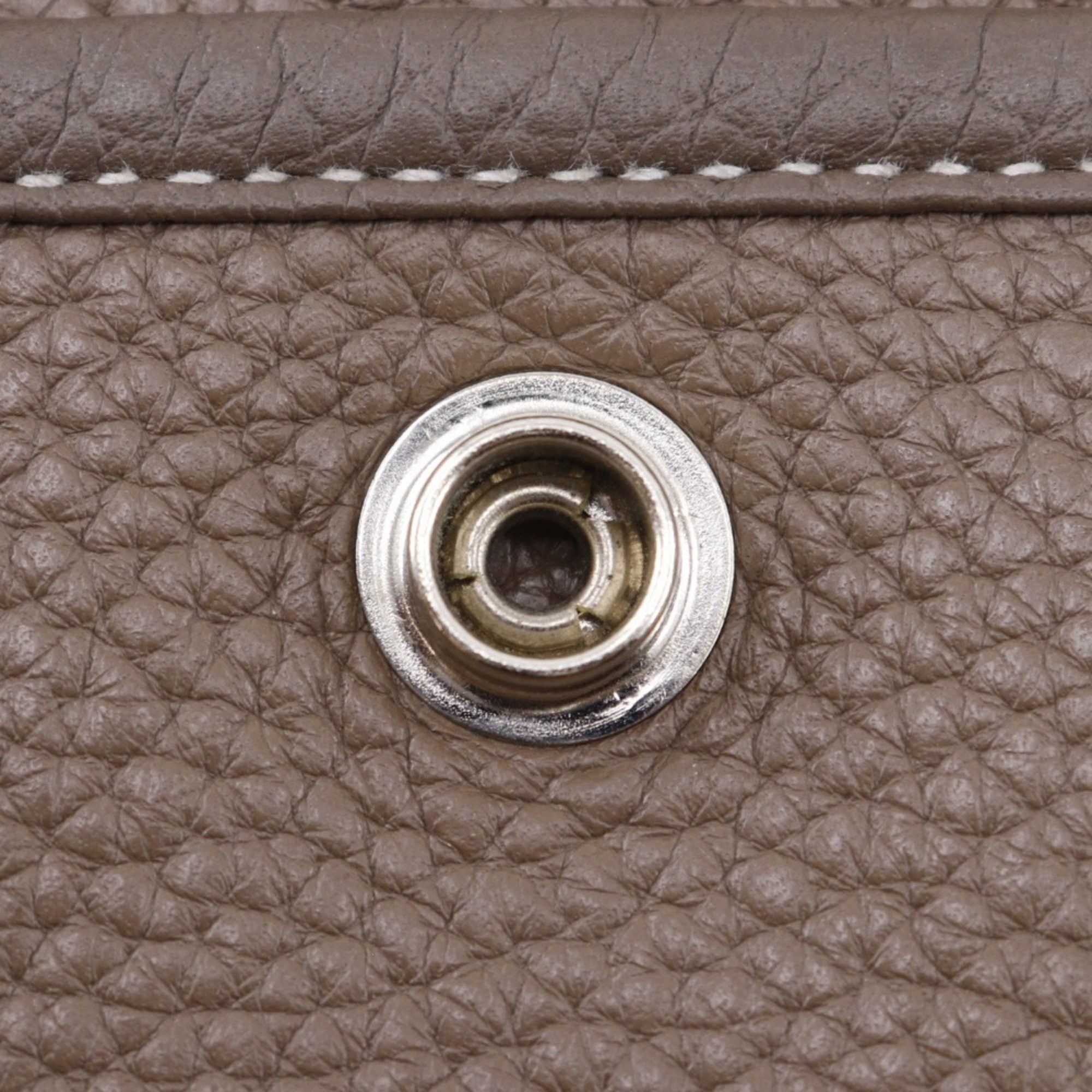 Hermes Hermes Hermès Evelyne 3GM Shoulder Bag, Taurillon Clemence Etoupe, 2012, Snap Button, 3GM, Women's Size ONE SIZE - 16 Thumbnail