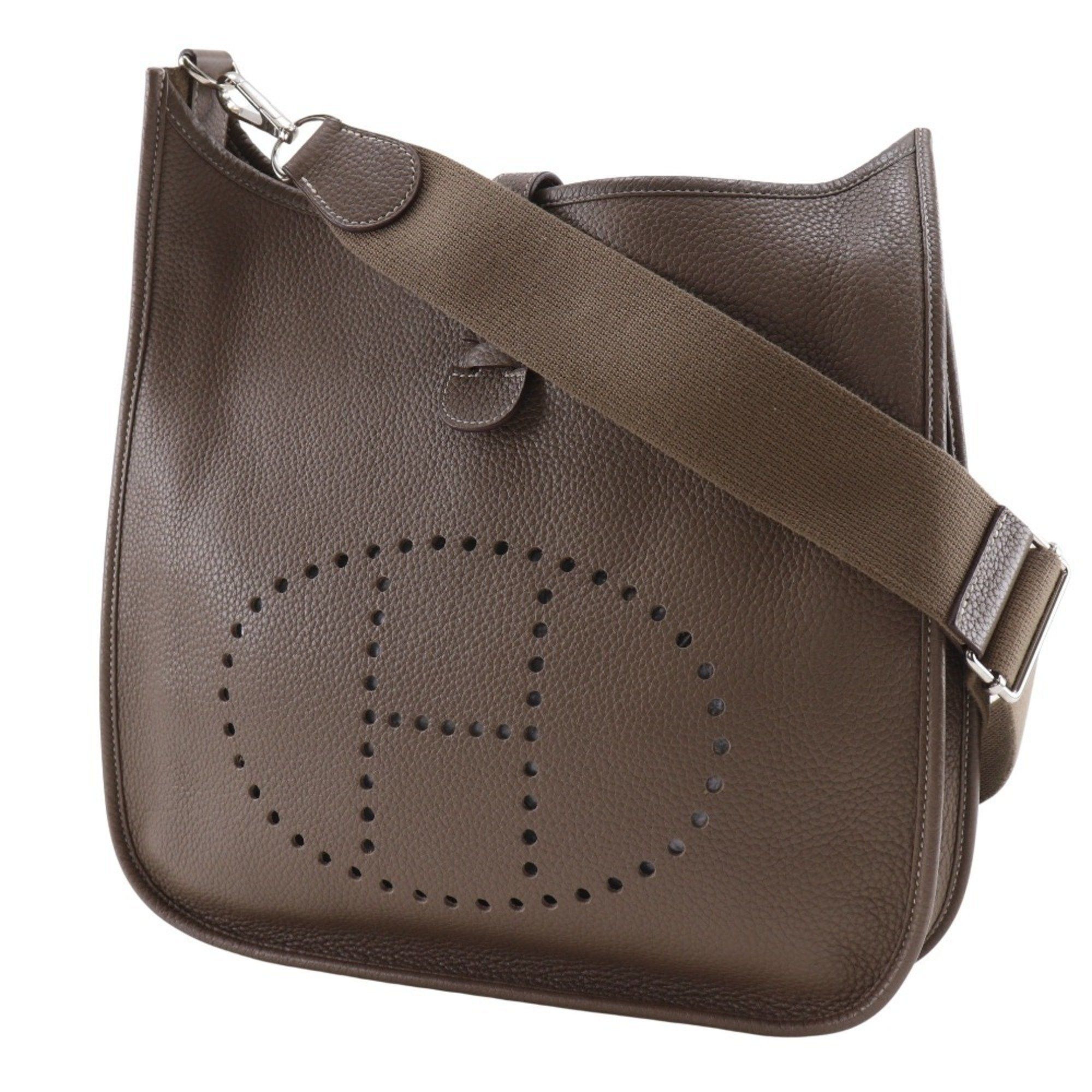 Hermes Hermes Hermès Evelyne 3GM Shoulder Bag, Taurillon Clemence Etoupe, 2012, Snap Button, 3GM, Women's Size ONE SIZE - 2 Thumbnail