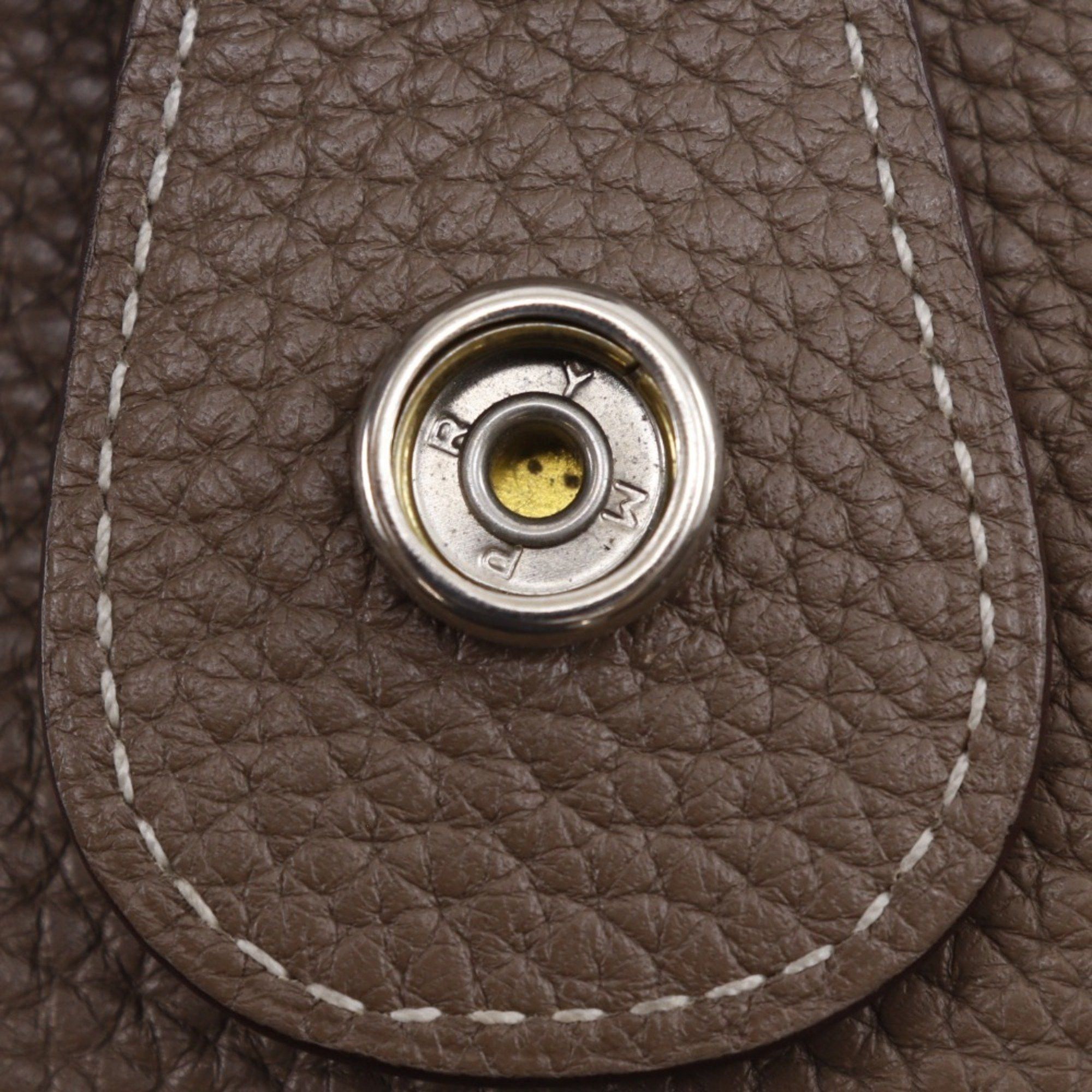 Hermes Hermes Hermès Evelyne 3GM Shoulder Bag, Taurillon Clemence Etoupe, 2012, Snap Button, 3GM, Women's Size ONE SIZE - 17 Thumbnail