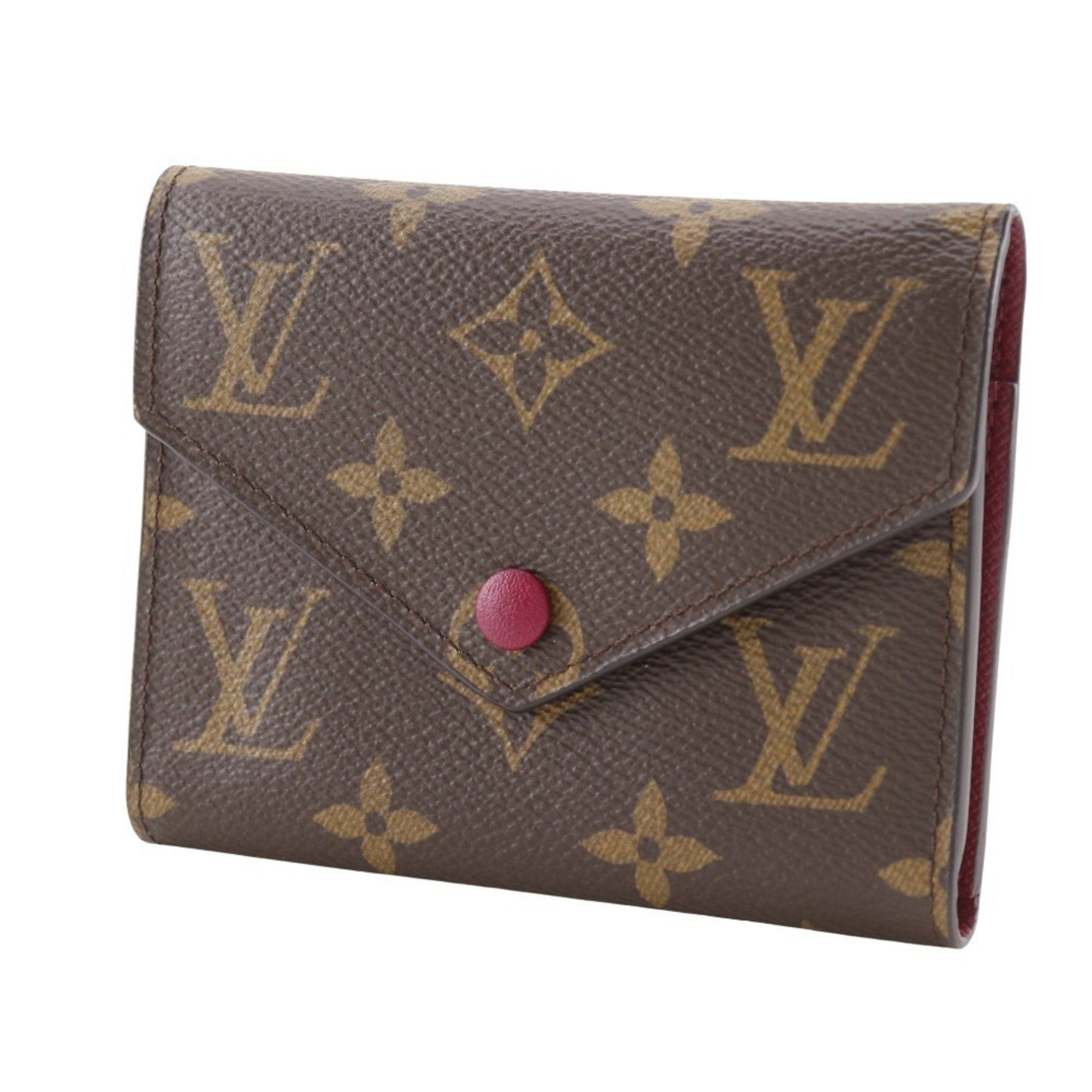 Louis Vuitton Louis Vuitton Portefeuille Victorine Tri-fold Wallet, Fuchsia Monogram, M41938, Monogram Canvas, and Wine Red Size ONE SIZE - 2 Thumbnail