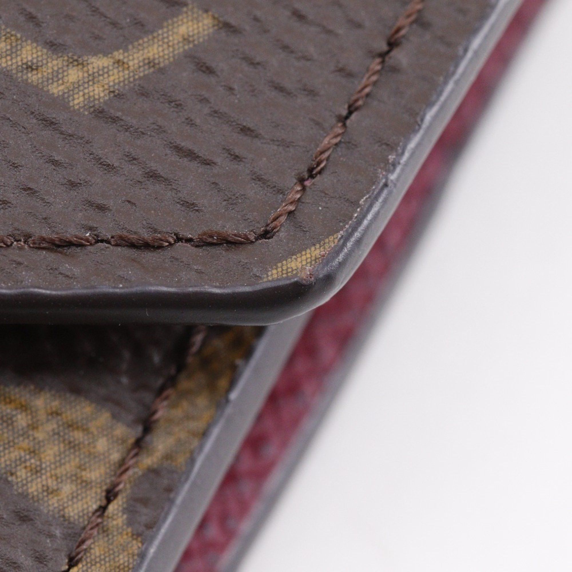 Louis Vuitton Louis Vuitton Portefeuille Victorine Tri-fold Wallet, Fuchsia Monogram, M41938, Monogram Canvas, and Wine Red Size ONE SIZE - 10 Thumbnail