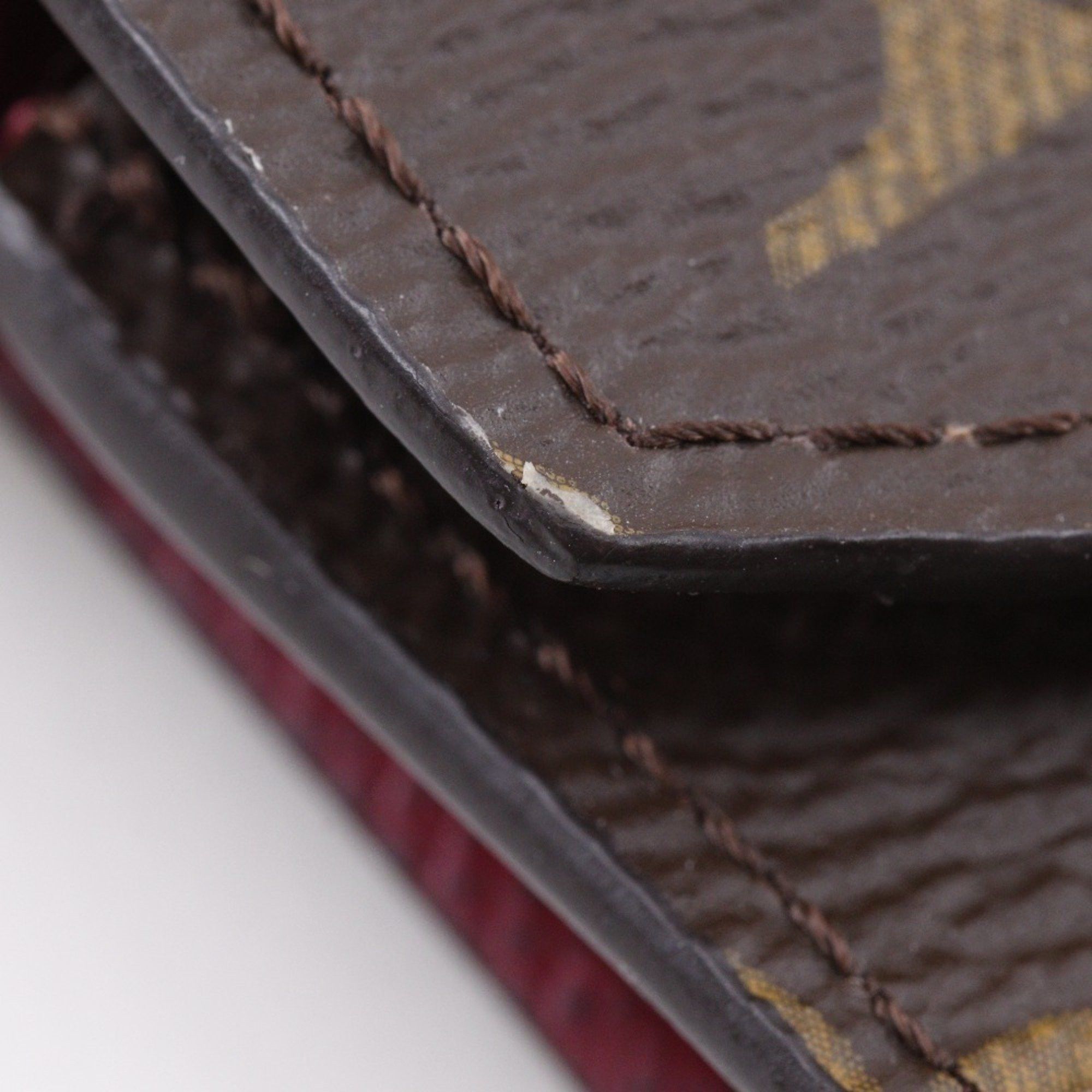 Louis Vuitton Louis Vuitton Portefeuille Victorine Tri-fold Wallet, Fuchsia Monogram, M41938, Monogram Canvas, and Wine Red Size ONE SIZE - 9 Thumbnail