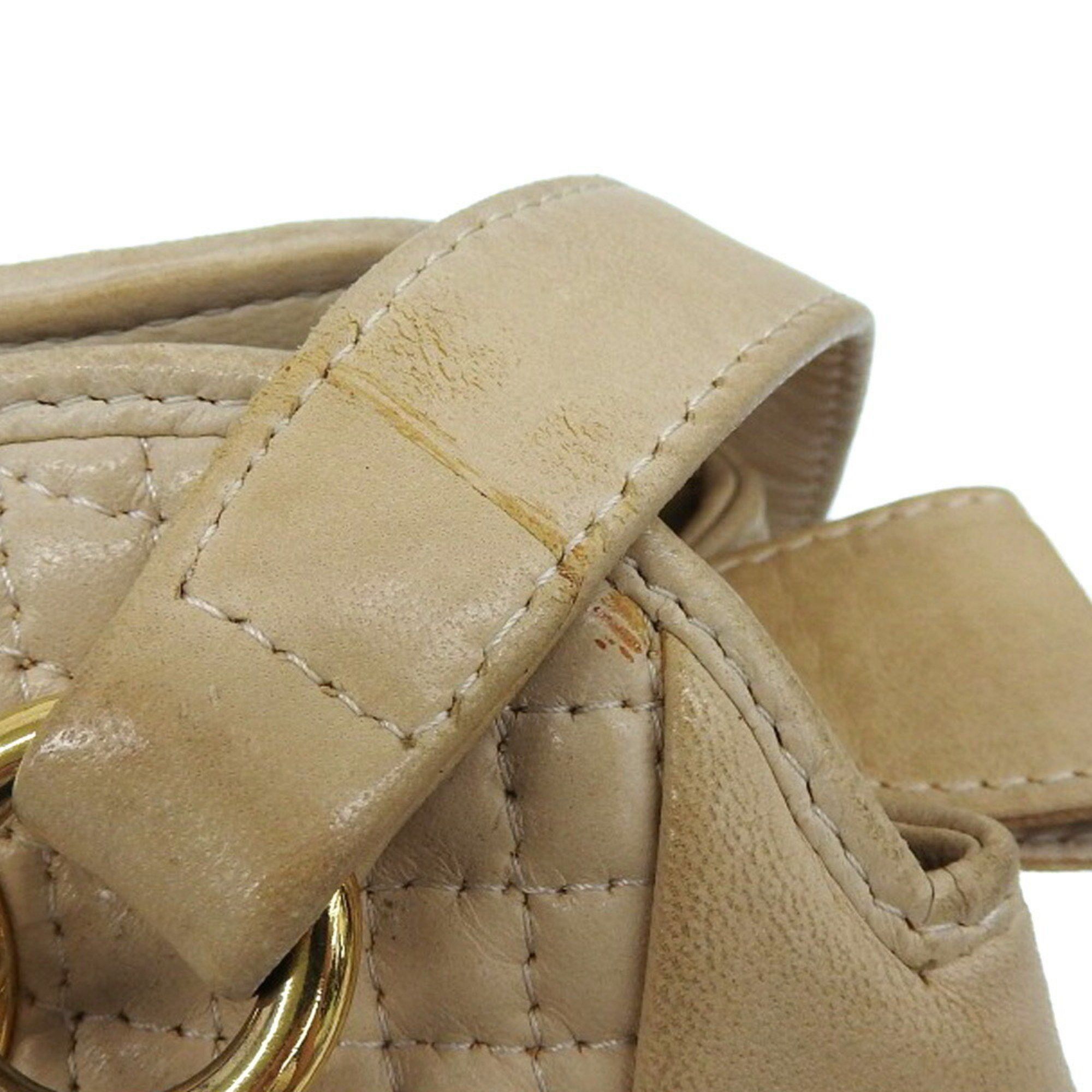 Bally BALLY shoulder bag in beige quilted leather Size ONE SIZE - 6 Thumbnail