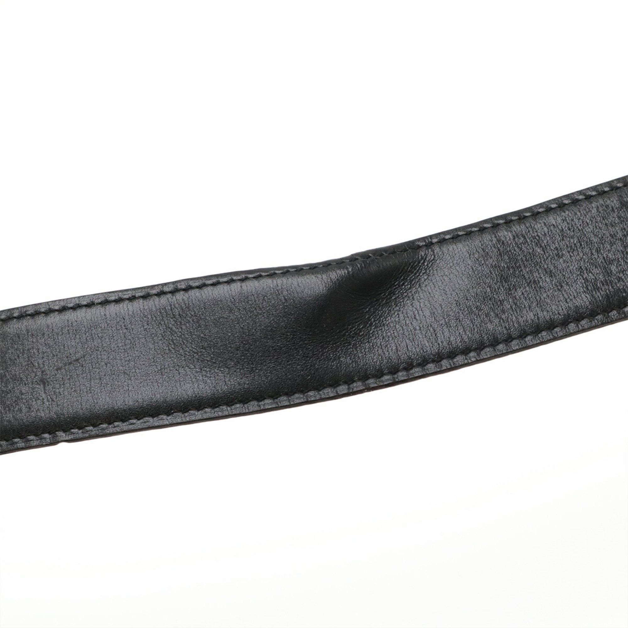 Hermes HERMES H-Plate Belt, Reversible, Box Calf Togo Leather, Black, Brown, #80, Engraved with L Size ONE SIZE - 6 Thumbnail