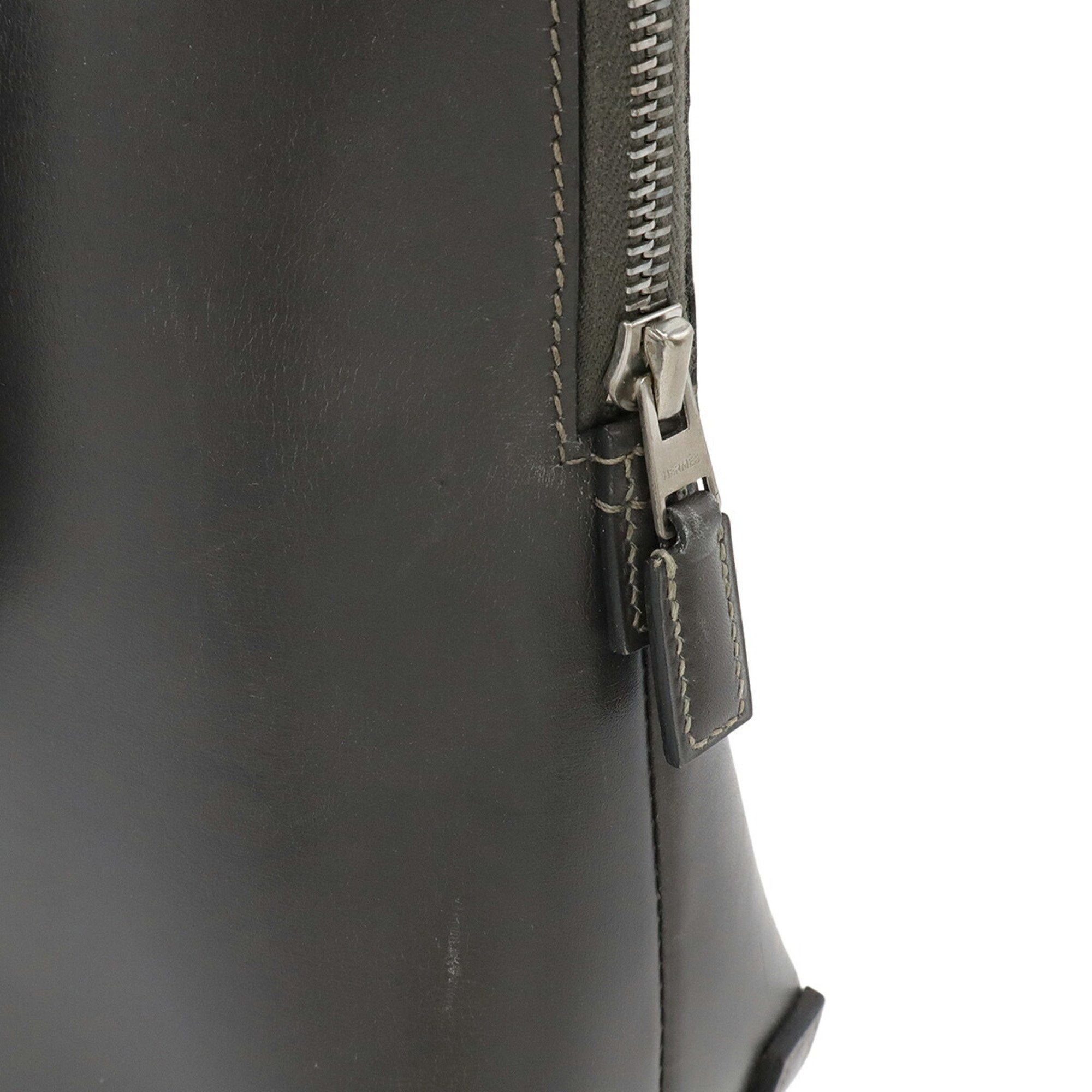 Hermes HERMES Escapeada Tote Bag Handbag Box Calf Leather Dark Gray Size ONE SIZE - 6 Thumbnail