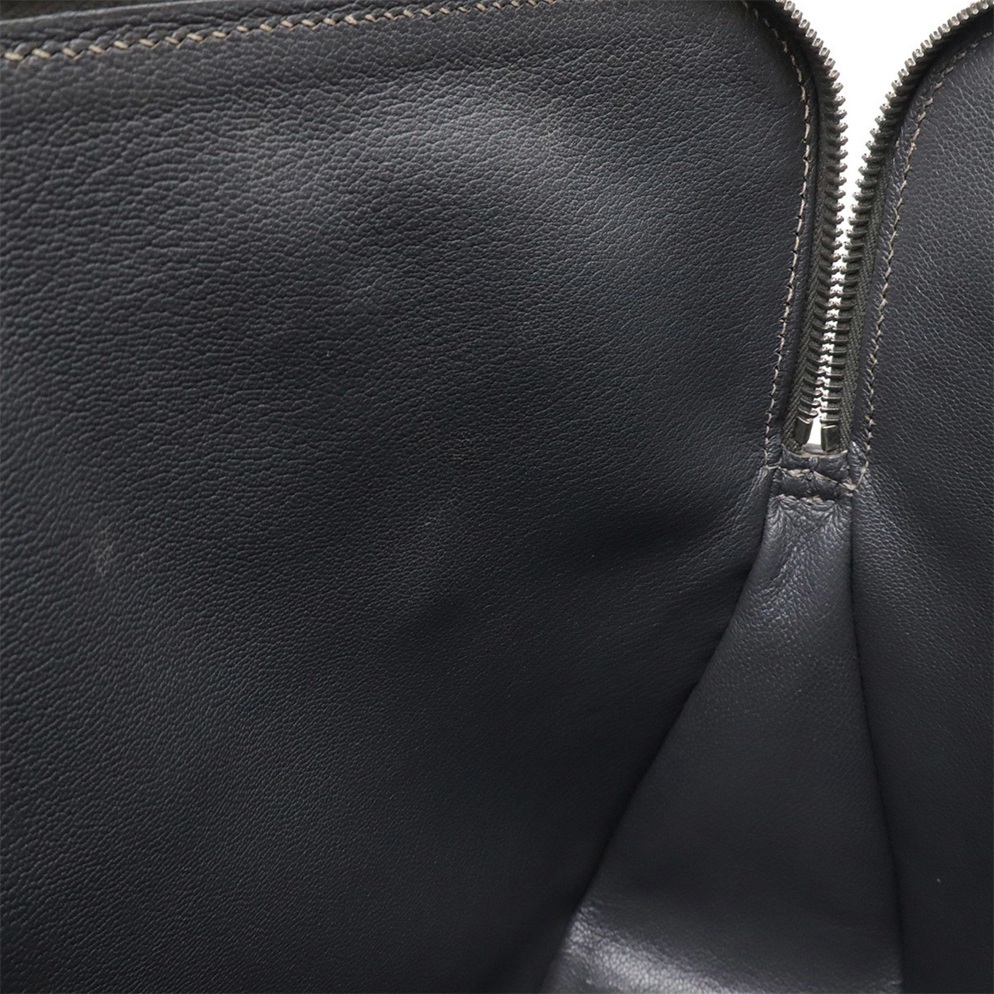 Hermes HERMES Escapeada Tote Bag Handbag Box Calf Leather Dark Gray Size ONE SIZE - 9 Thumbnail