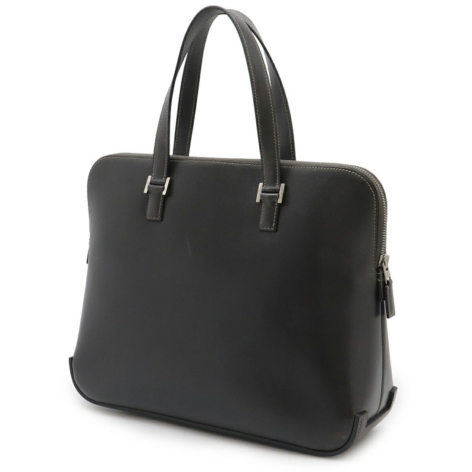 Hermes HERMES Escapeada Tote Bag Handbag Box Calf Leather Dark Gray Size ONE SIZE - 3 Thumbnail