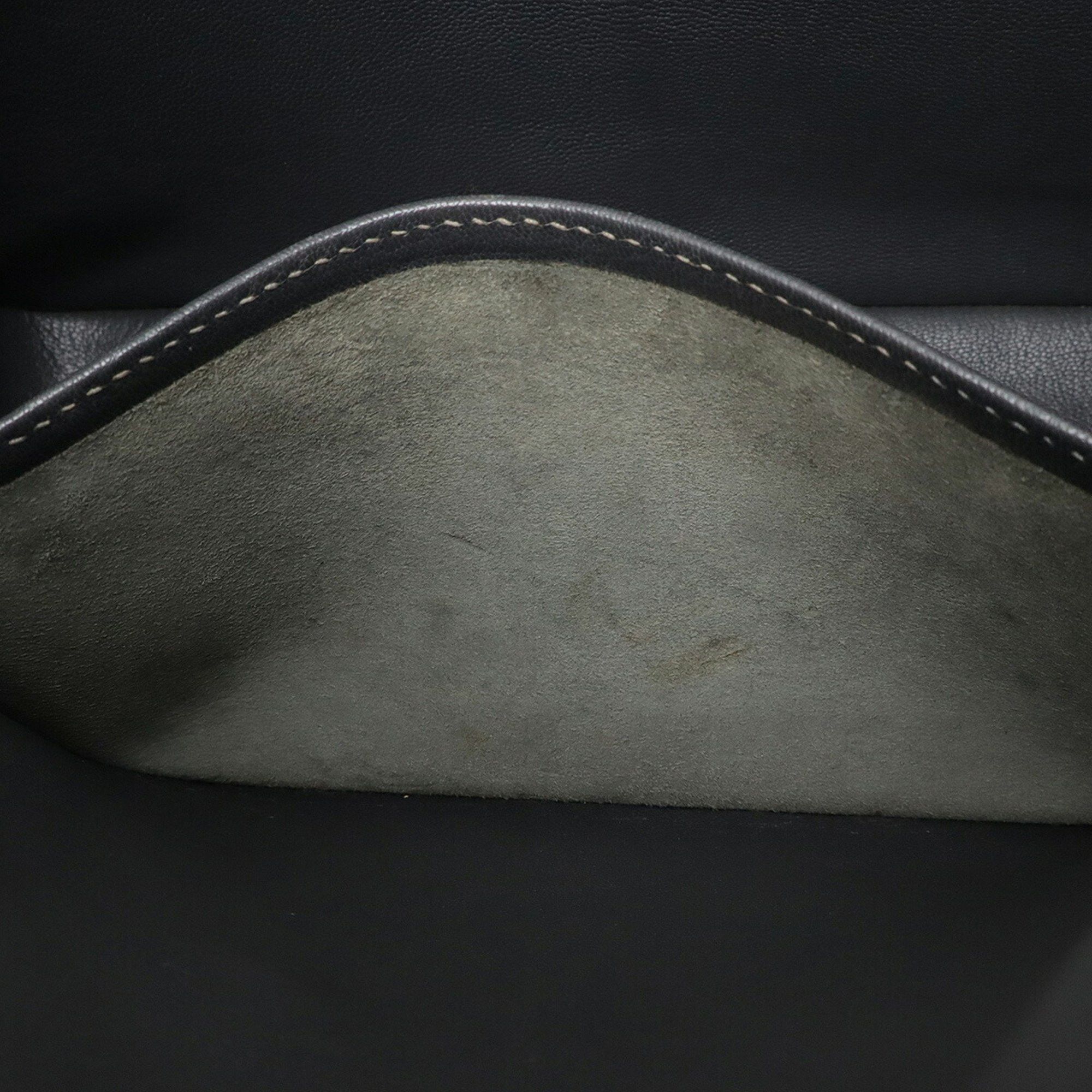Hermes HERMES Escapeada Tote Bag Handbag Box Calf Leather Dark Gray Size ONE SIZE - 10 Thumbnail
