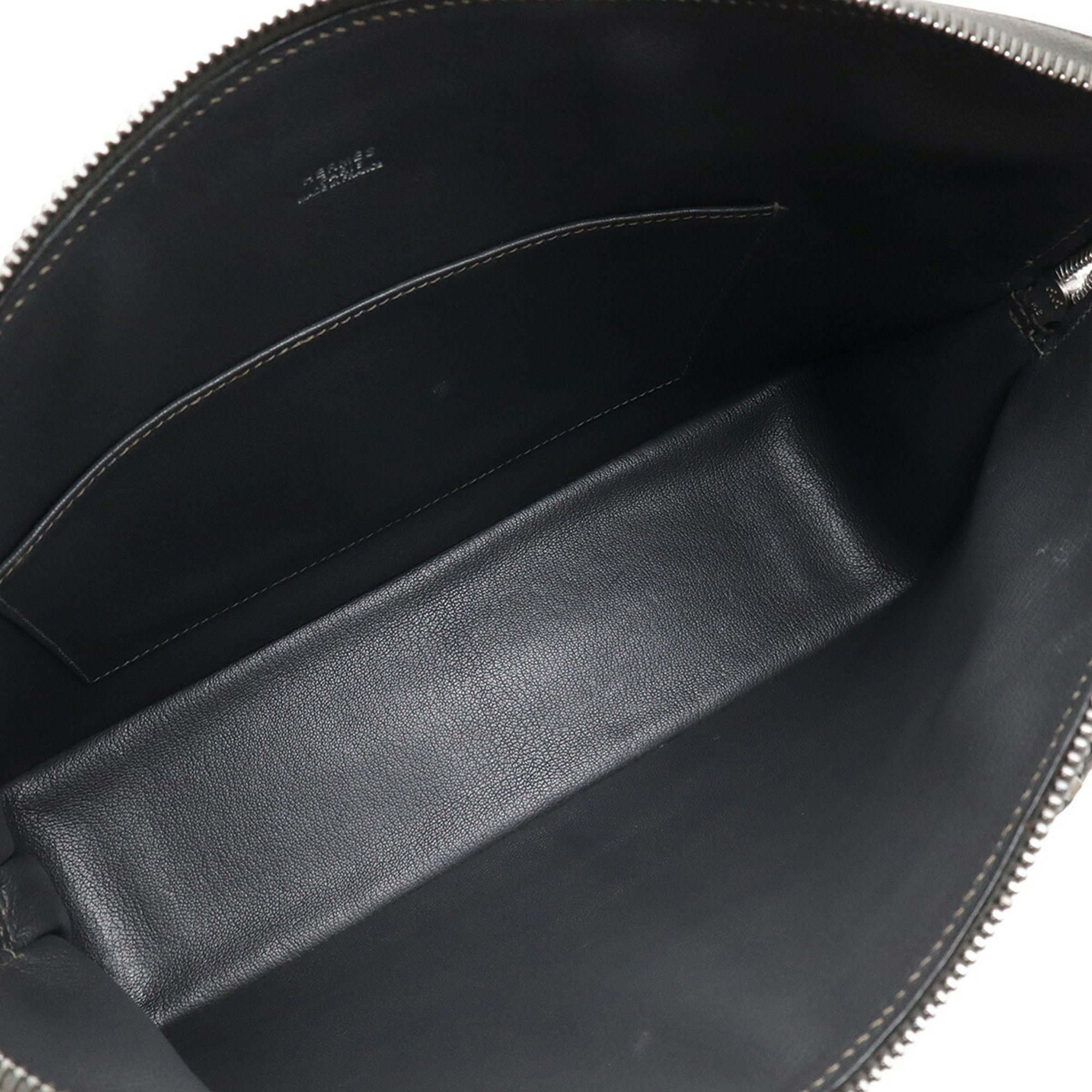 Hermes HERMES Escapeada Tote Bag Handbag Box Calf Leather Dark Gray Size ONE SIZE - 8 Thumbnail