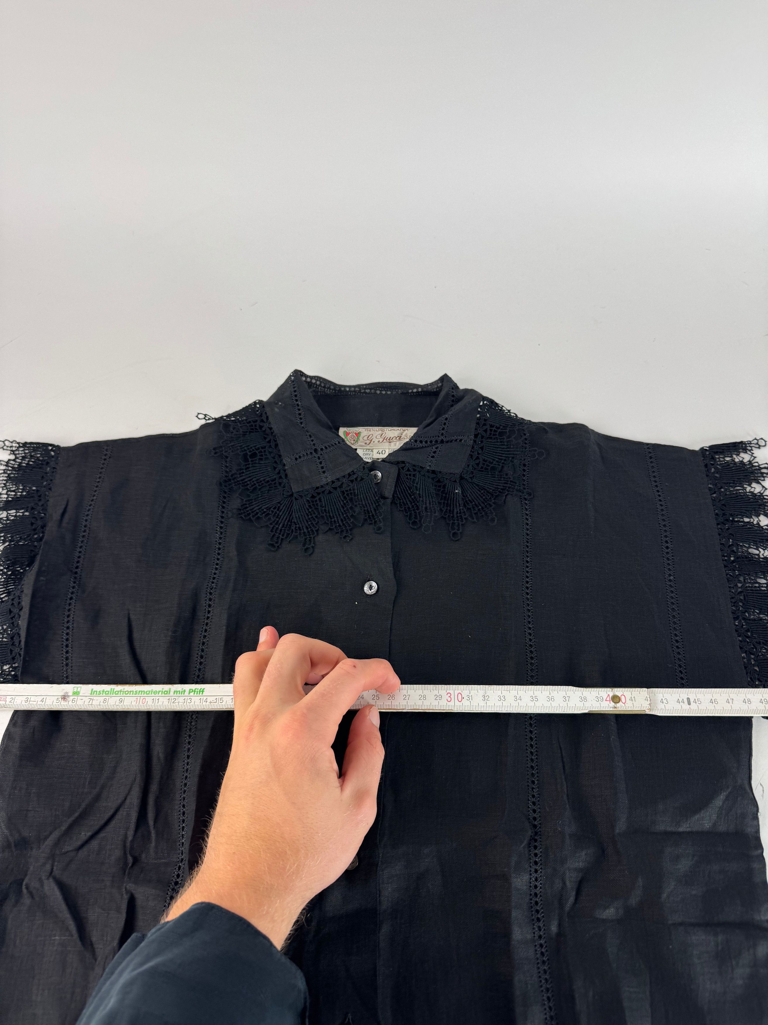 Gucci Vintage Linen Top Black M Size M / US 6-8 / IT 42-44 - 8 Thumbnail