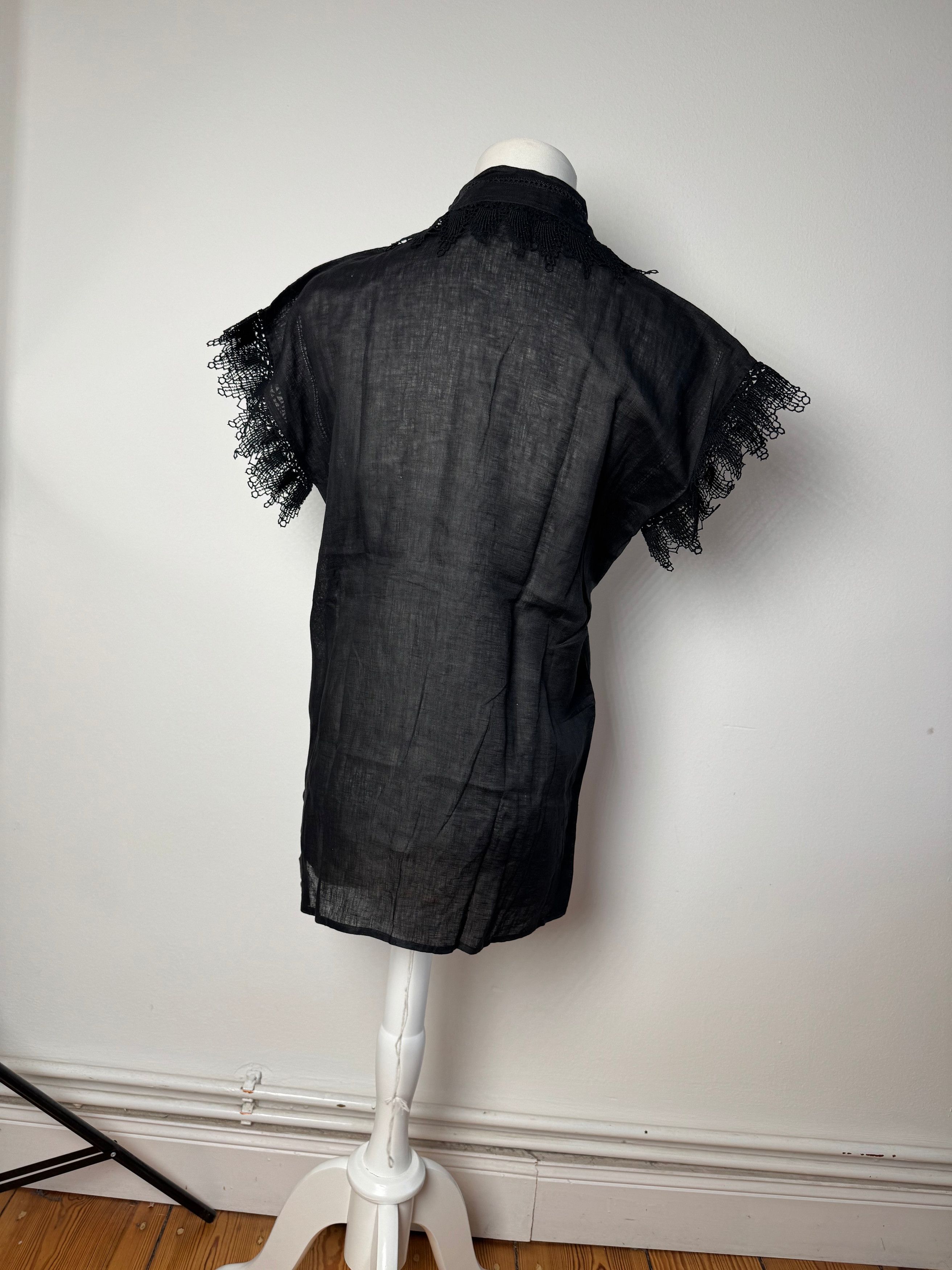 Gucci Vintage Linen Top Black M Size M / US 6-8 / IT 42-44 - 3 Thumbnail
