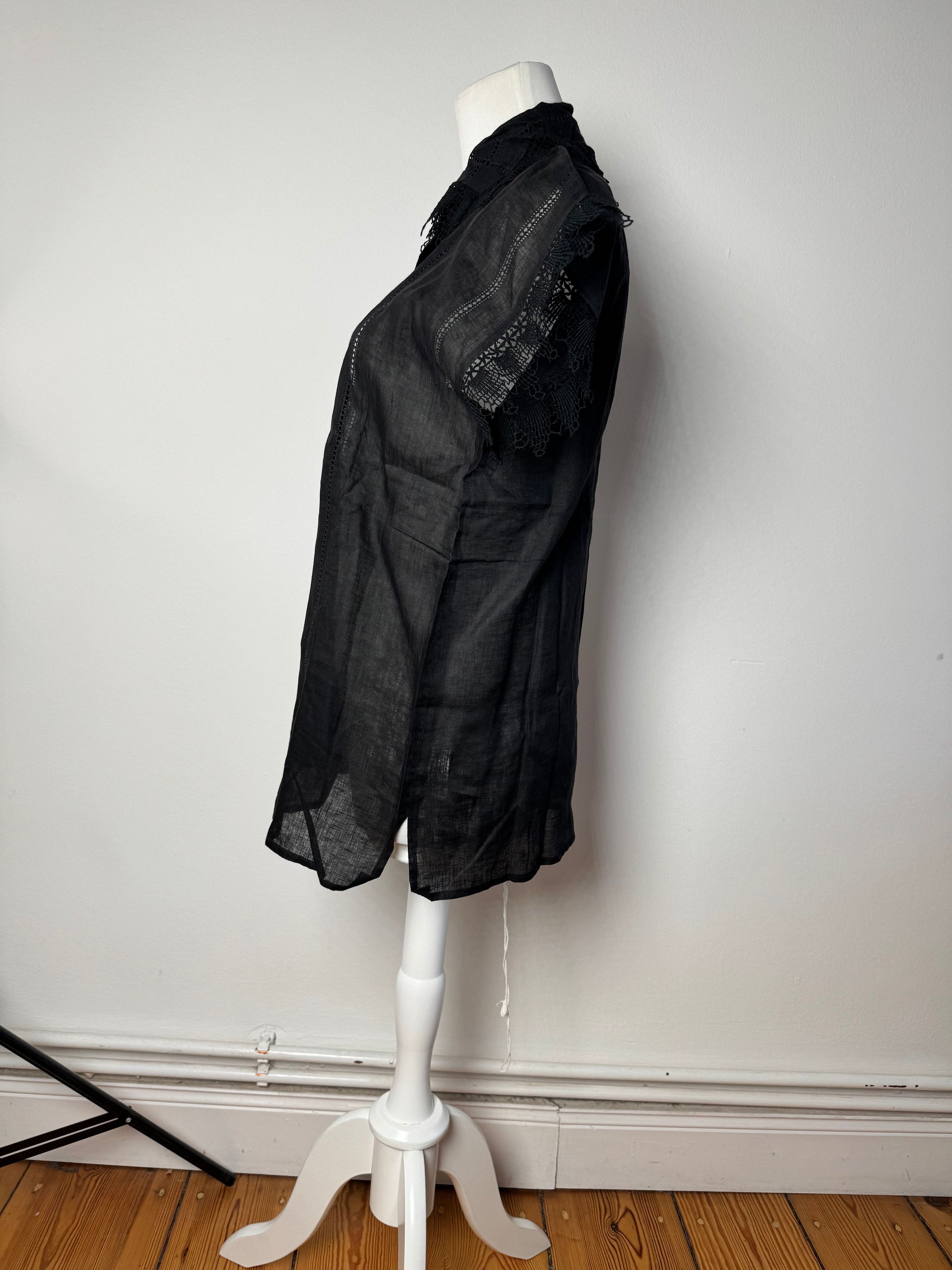 Gucci Vintage Linen Top Black M Size M / US 6-8 / IT 42-44 - 2 Thumbnail