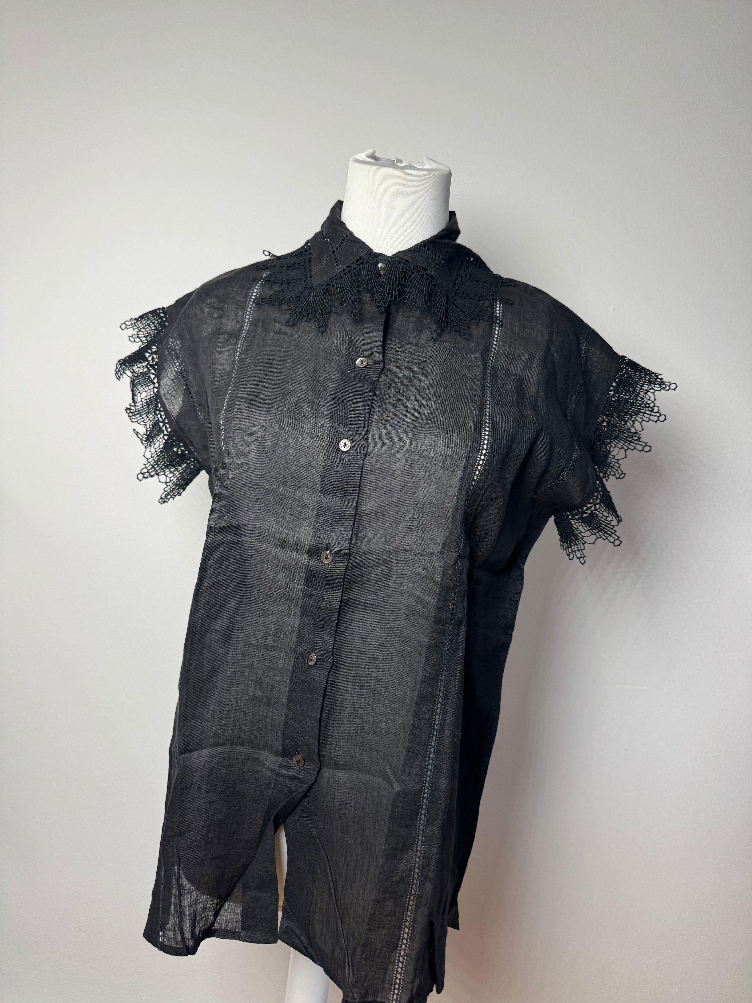 Gucci Vintage Linen Top Black M Size M / US 6-8 / IT 42-44 - 12 Thumbnail