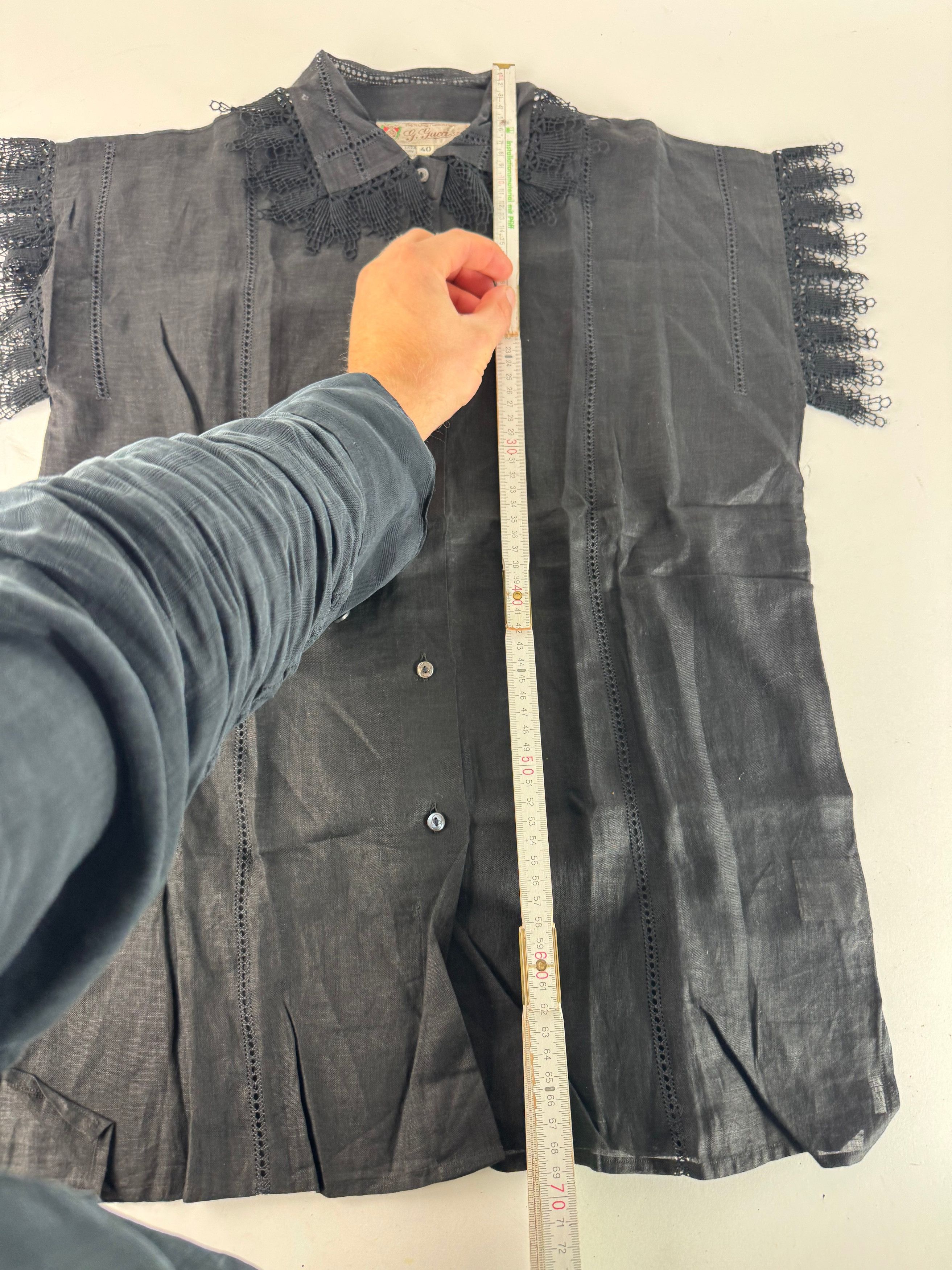 Gucci Vintage Linen Top Black M Size M / US 6-8 / IT 42-44 - 7 Thumbnail