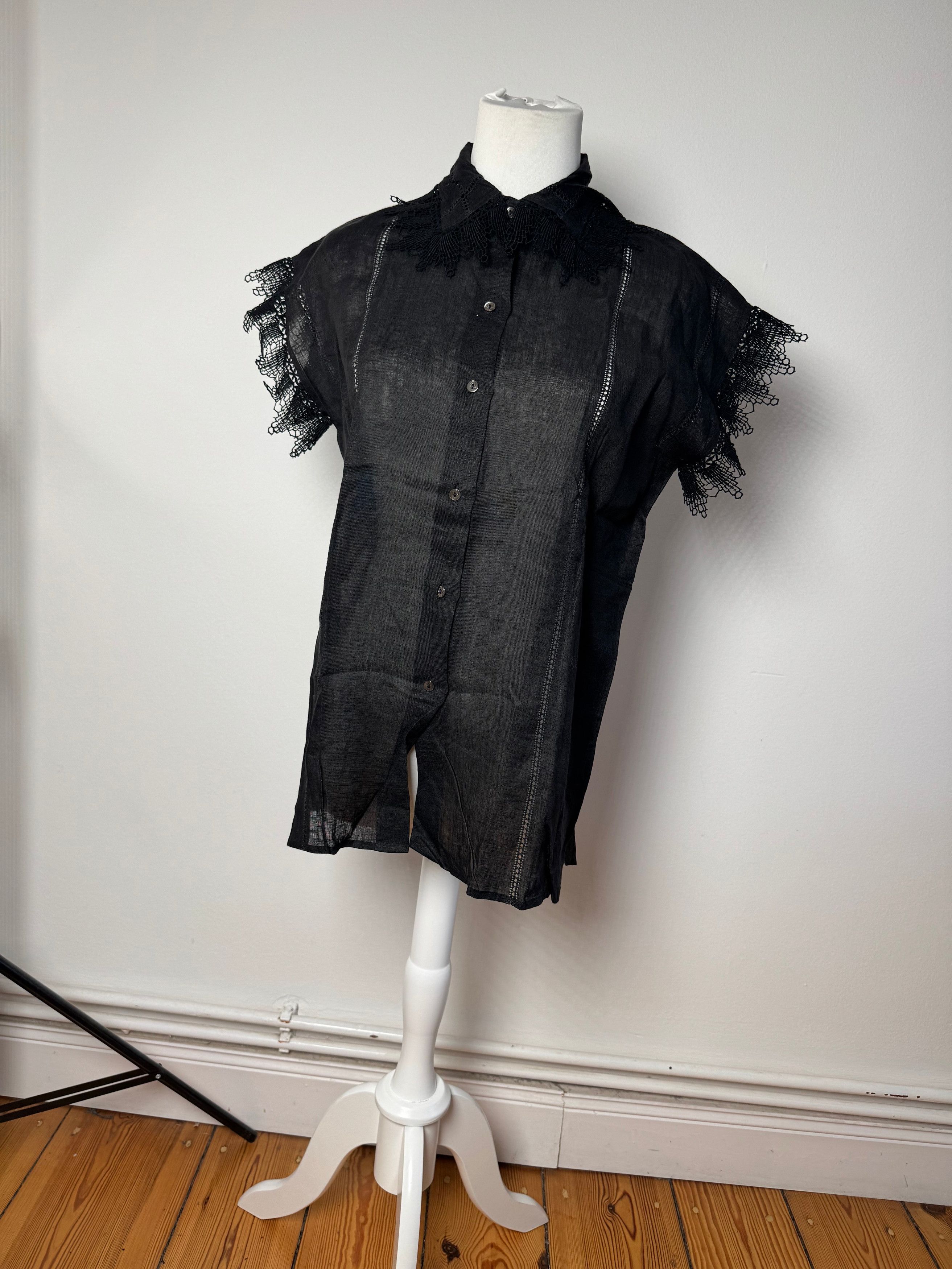Gucci Vintage Linen Top Black M Size M / US 6-8 / IT 42-44 - 6 Thumbnail