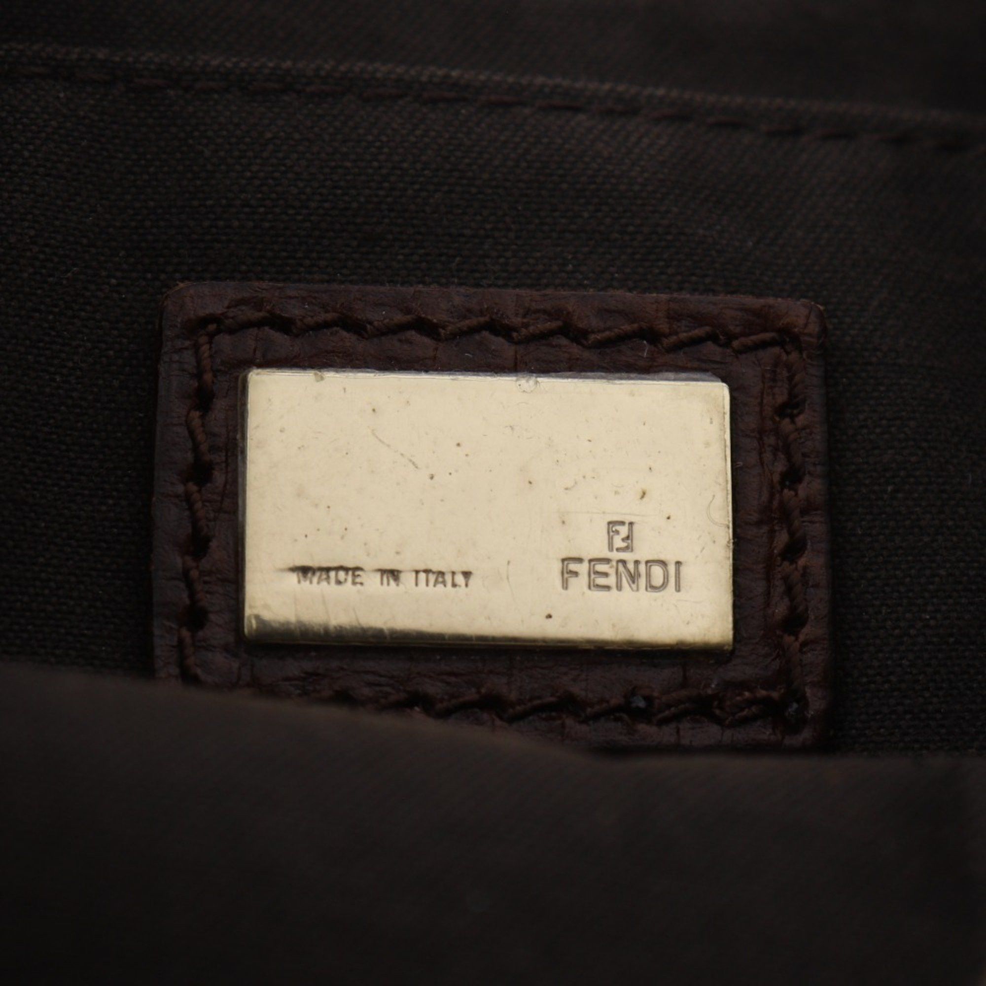 Fendi FENDI Zucchino Shoulder Bag in Brown Nylon Canvas for Women Size ONE SIZE - 18 Thumbnail