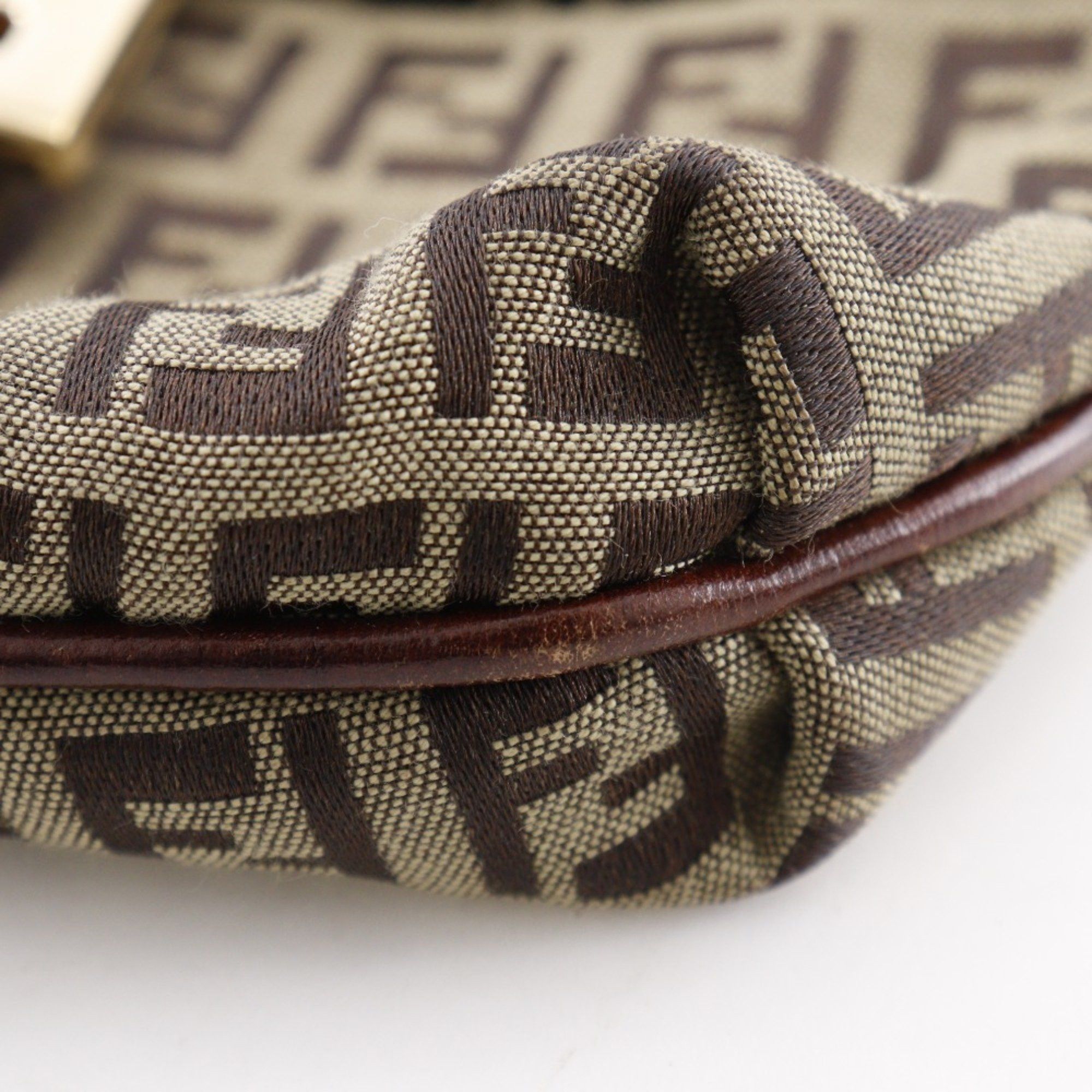 Fendi FENDI Zucchino Shoulder Bag in Brown Nylon Canvas for Women Size ONE SIZE - 12 Thumbnail