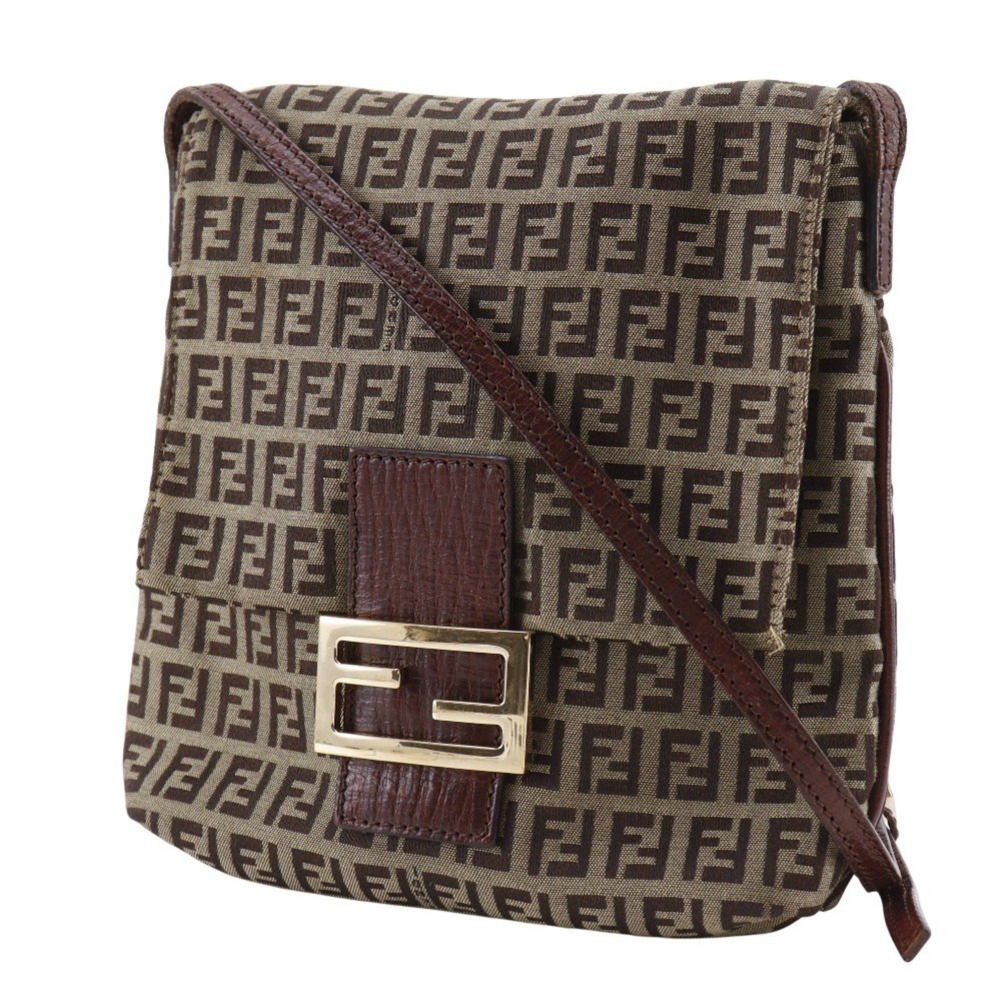 Fendi FENDI Zucchino Shoulder Bag in Brown Nylon Canvas for Women Size ONE SIZE - 2 Thumbnail