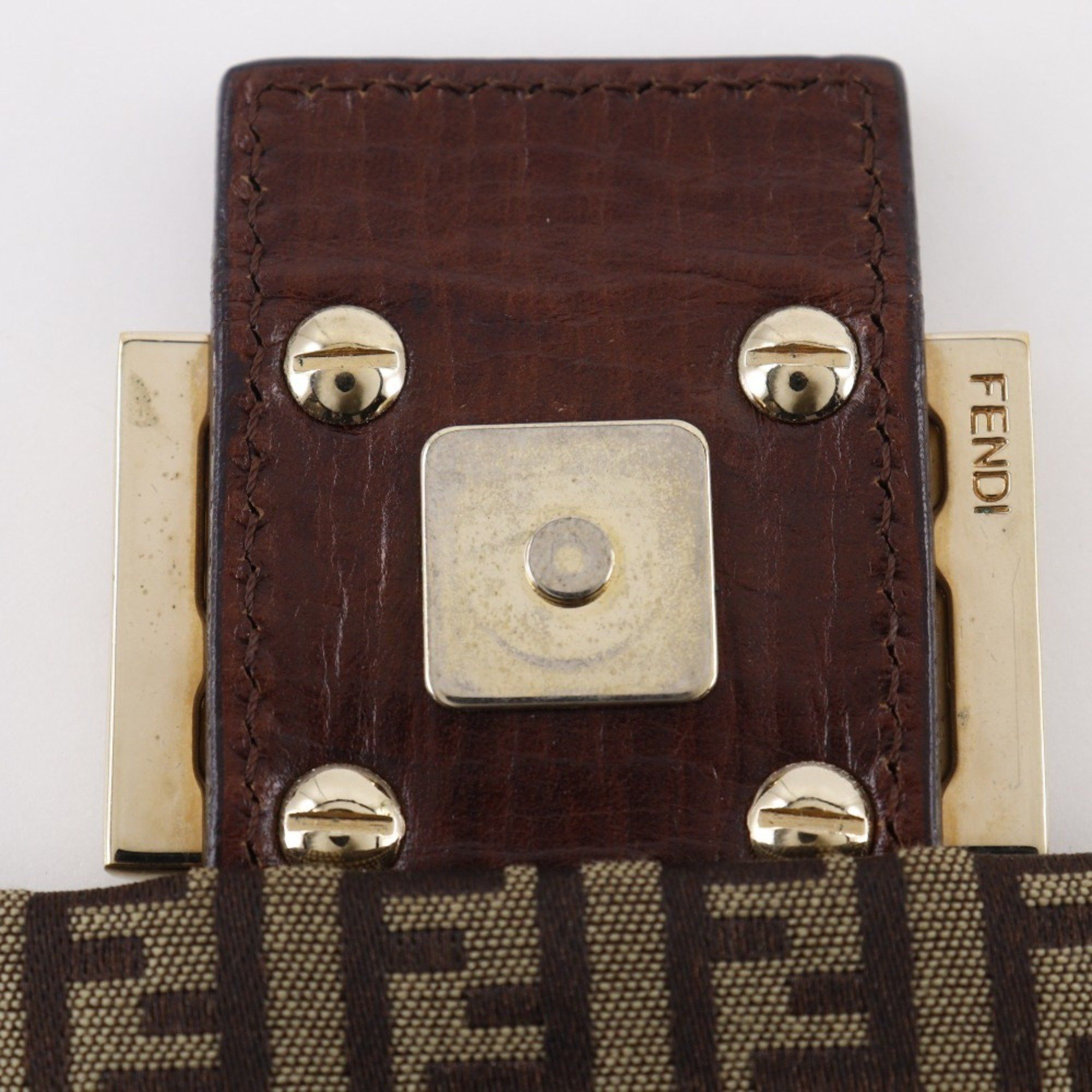Fendi FENDI Zucchino Shoulder Bag in Brown Nylon Canvas for Women Size ONE SIZE - 15 Thumbnail