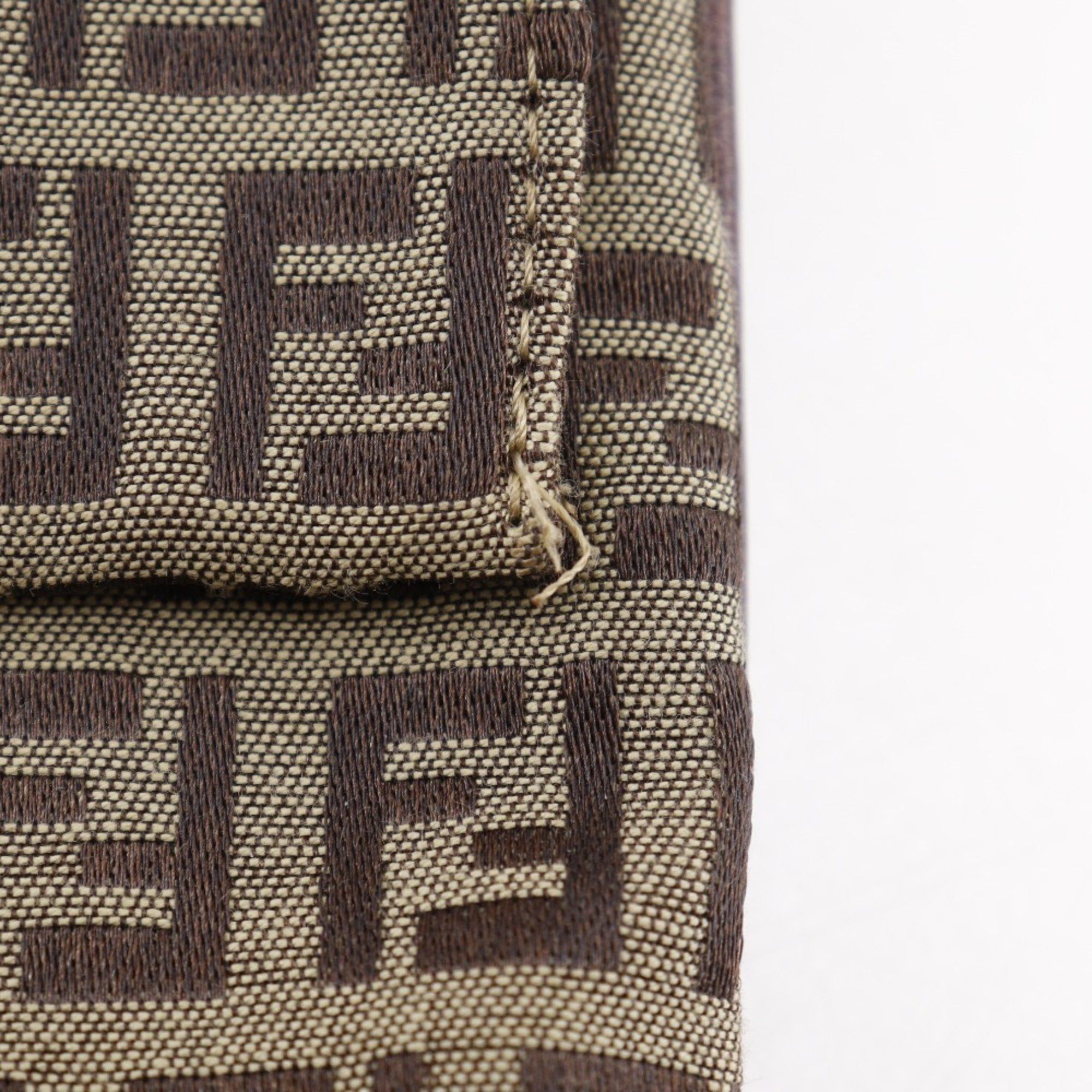Fendi FENDI Zucchino Shoulder Bag in Brown Nylon Canvas for Women Size ONE SIZE - 8 Thumbnail
