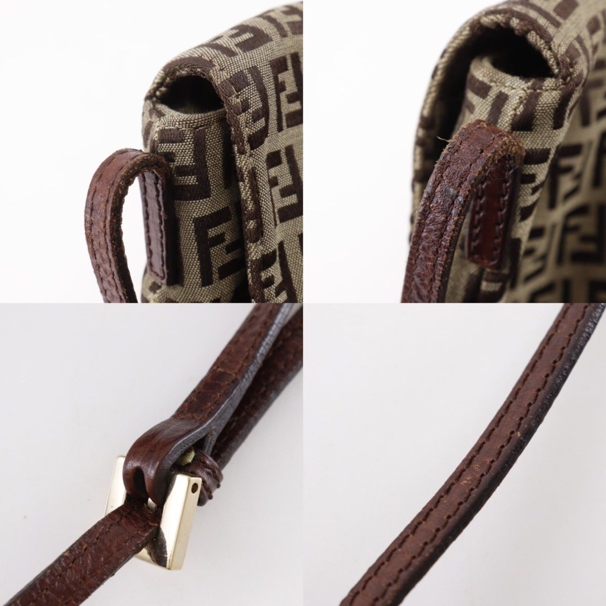 Fendi FENDI Zucchino Shoulder Bag in Brown Nylon Canvas for Women Size ONE SIZE - 17 Thumbnail