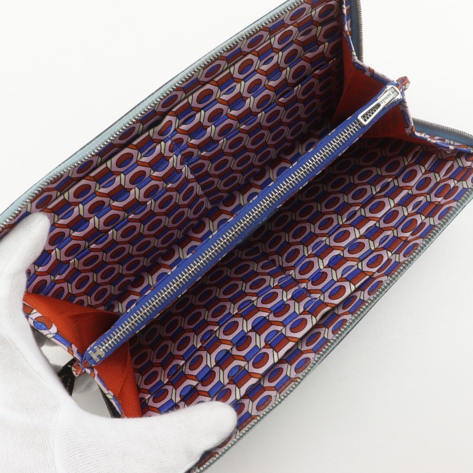 Hermes Hermes Hermès Azap Silk in Long Wallet, Epsom Leather, Blue du Nord, 2022, Women's, U Size ONE SIZE - 6 Thumbnail