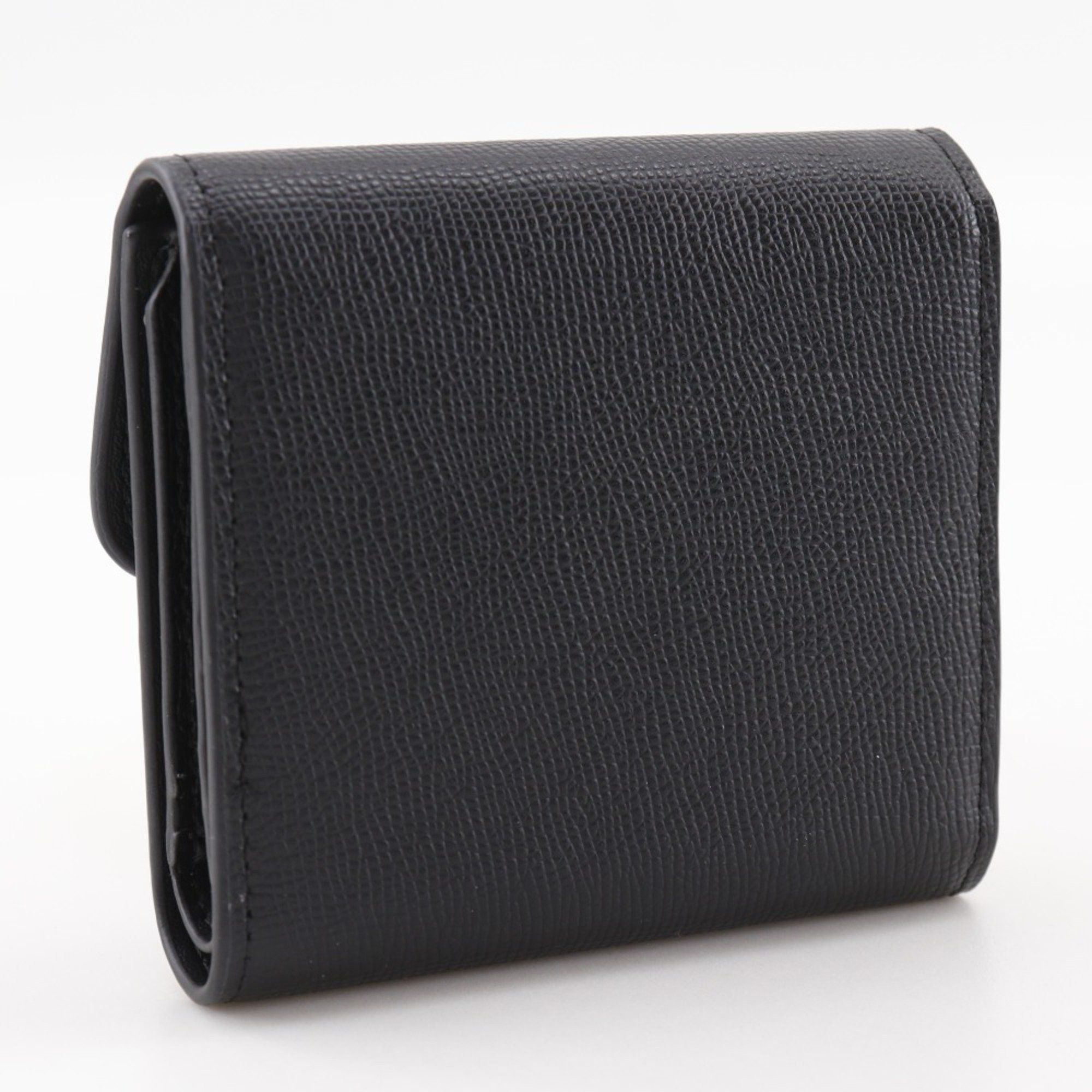 Dior Christian Dior Dior Compact Wallet, Tri-fold Calfskin, Black, Snap Button, Women's Size ONE SIZE - 3 Thumbnail