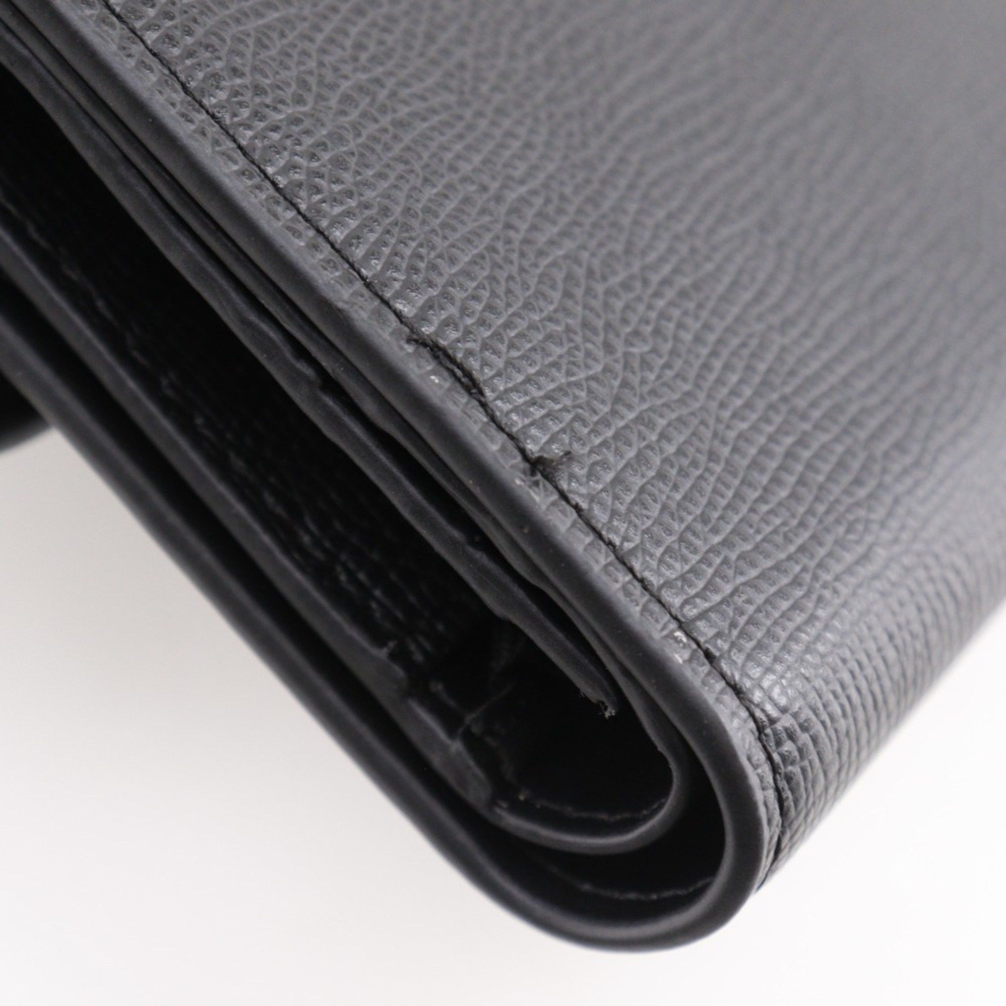 Dior Christian Dior Dior Compact Wallet, Tri-fold Calfskin, Black, Snap Button, Women's Size ONE SIZE - 12 Thumbnail