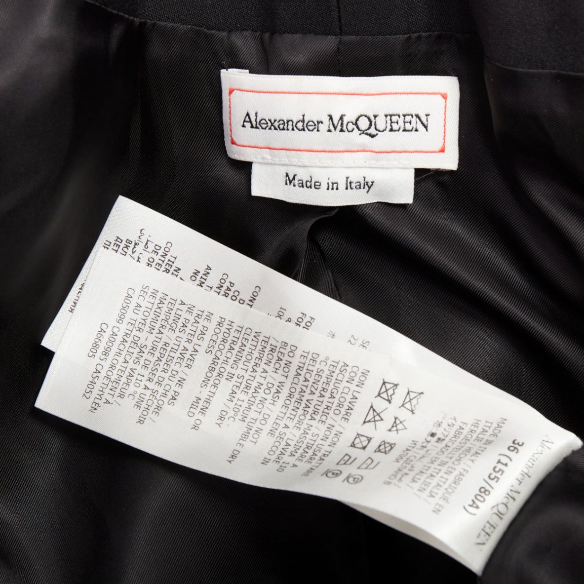 Alexander McQueen ALEXANDER MCQUEEN 2023 Orchid embellished black slim fit wool playsuit IT36 XS Size 25" / US 0 / IT 36 - 8 Thumbnail