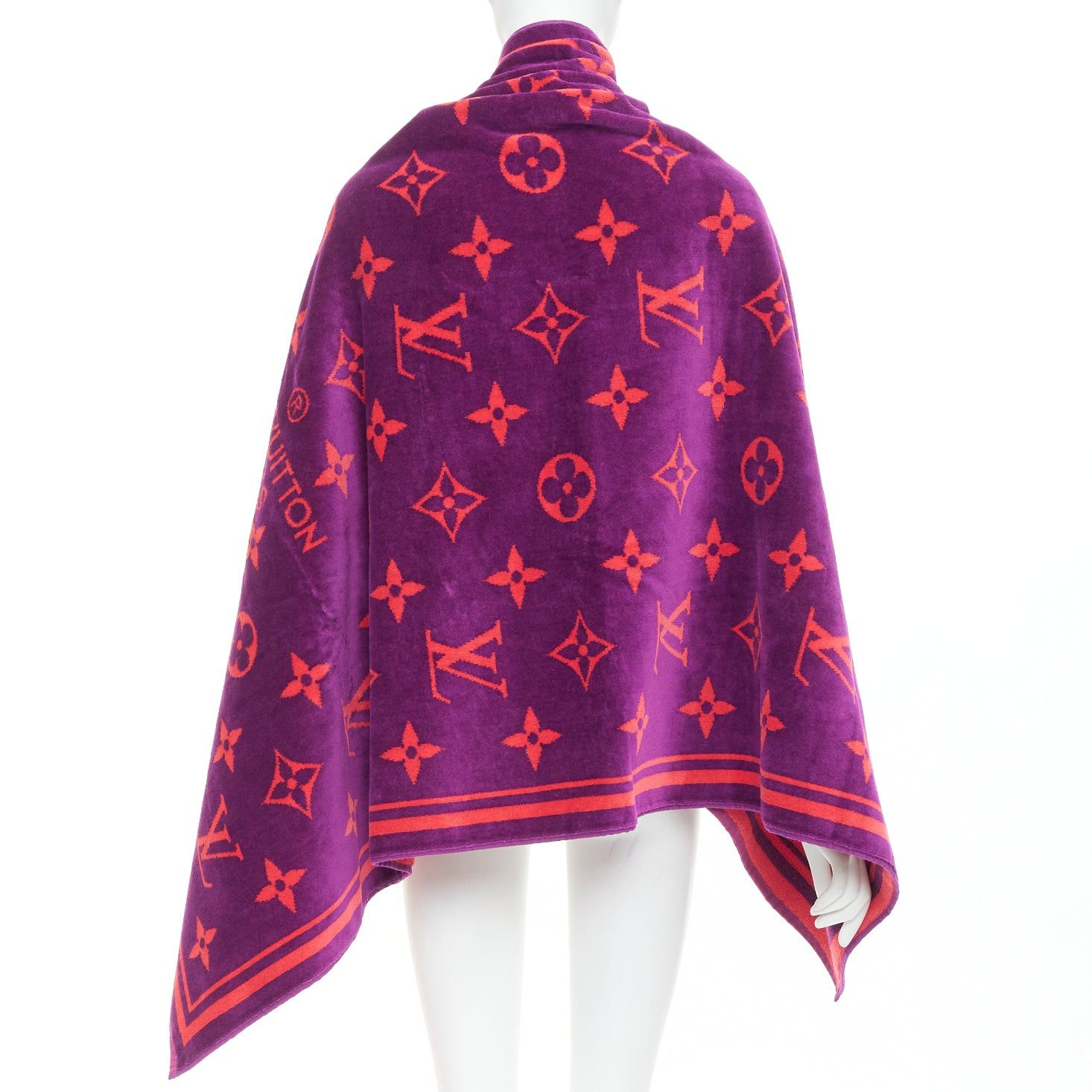 Louis Vuitton LOUIS VUITTON Vuittamins pink purple cotton LV monogram beach towel Size ONE SIZE - 2 Thumbnail