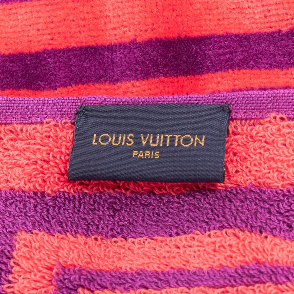 Louis Vuitton LOUIS VUITTON Vuittamins pink purple cotton LV monogram beach towel Size ONE SIZE - 8 Thumbnail