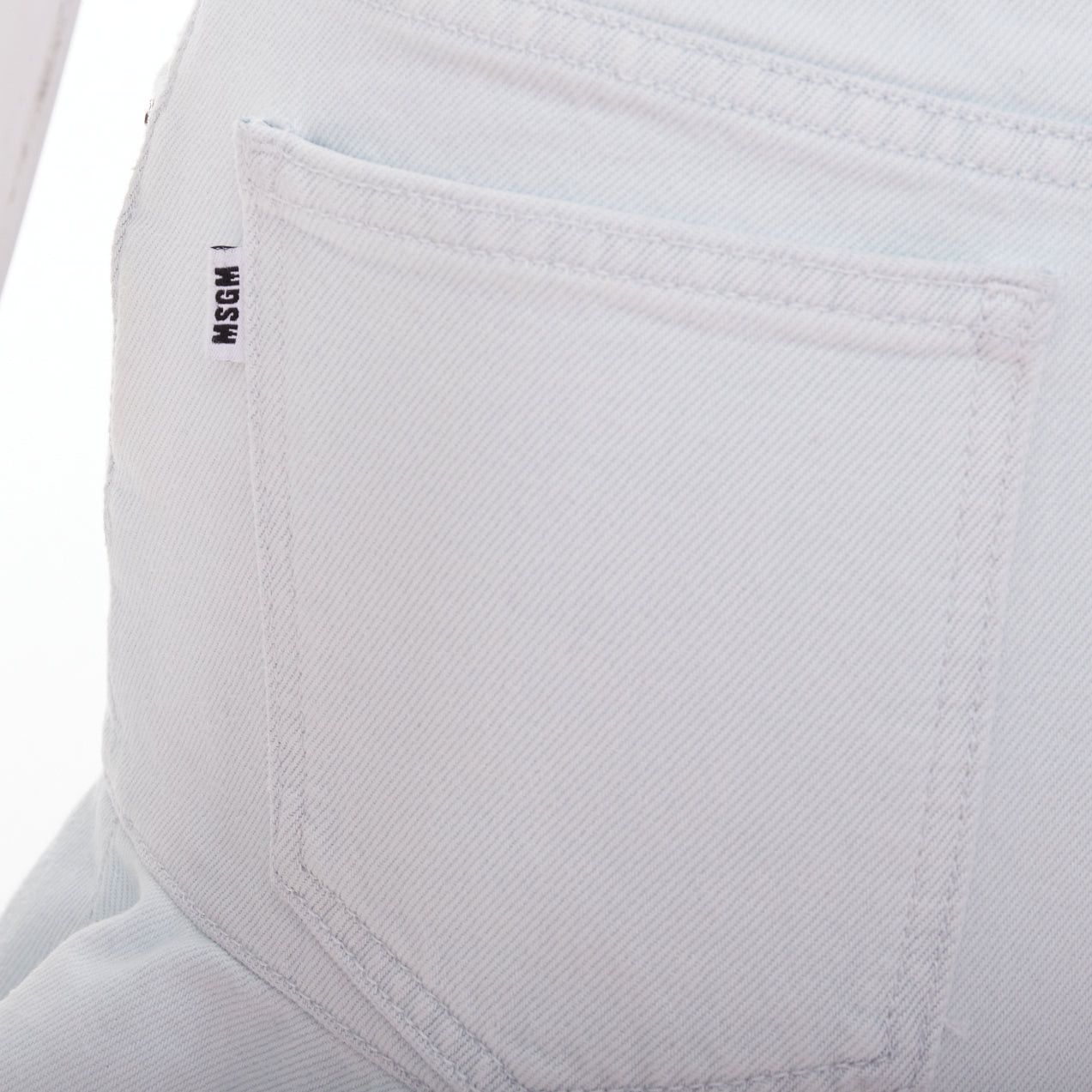 MSGM MSGM light blue washed ruffle hem zipper front mini shorts IT38 XS Size 26" / US 2 / IT 38 - 2 Thumbnail