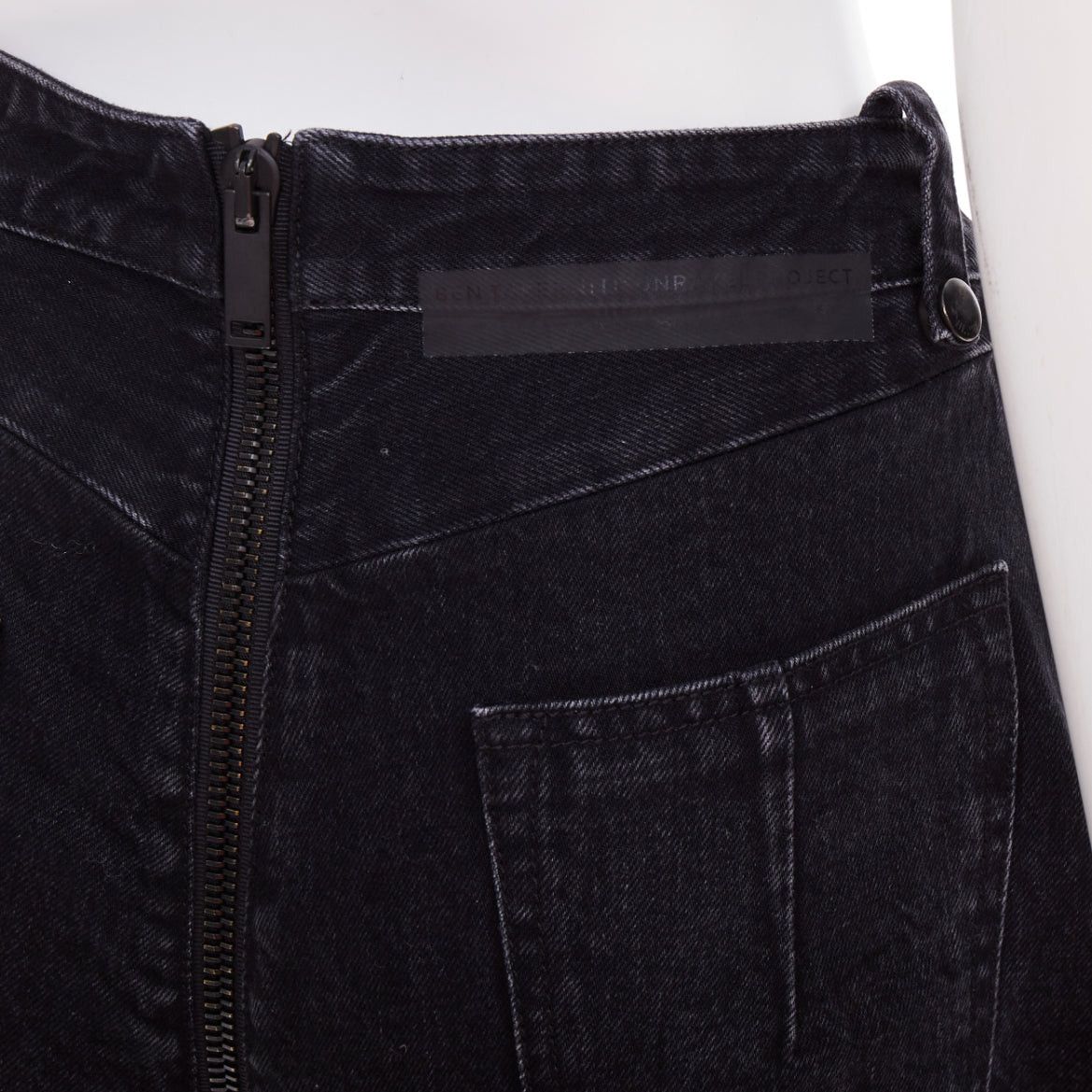 Unravel Project UNRAVEL PROJECT dark blue cotton zip around distressed mini shorts 25" Size 27" / US 4 / IT 40 - 2 Thumbnail