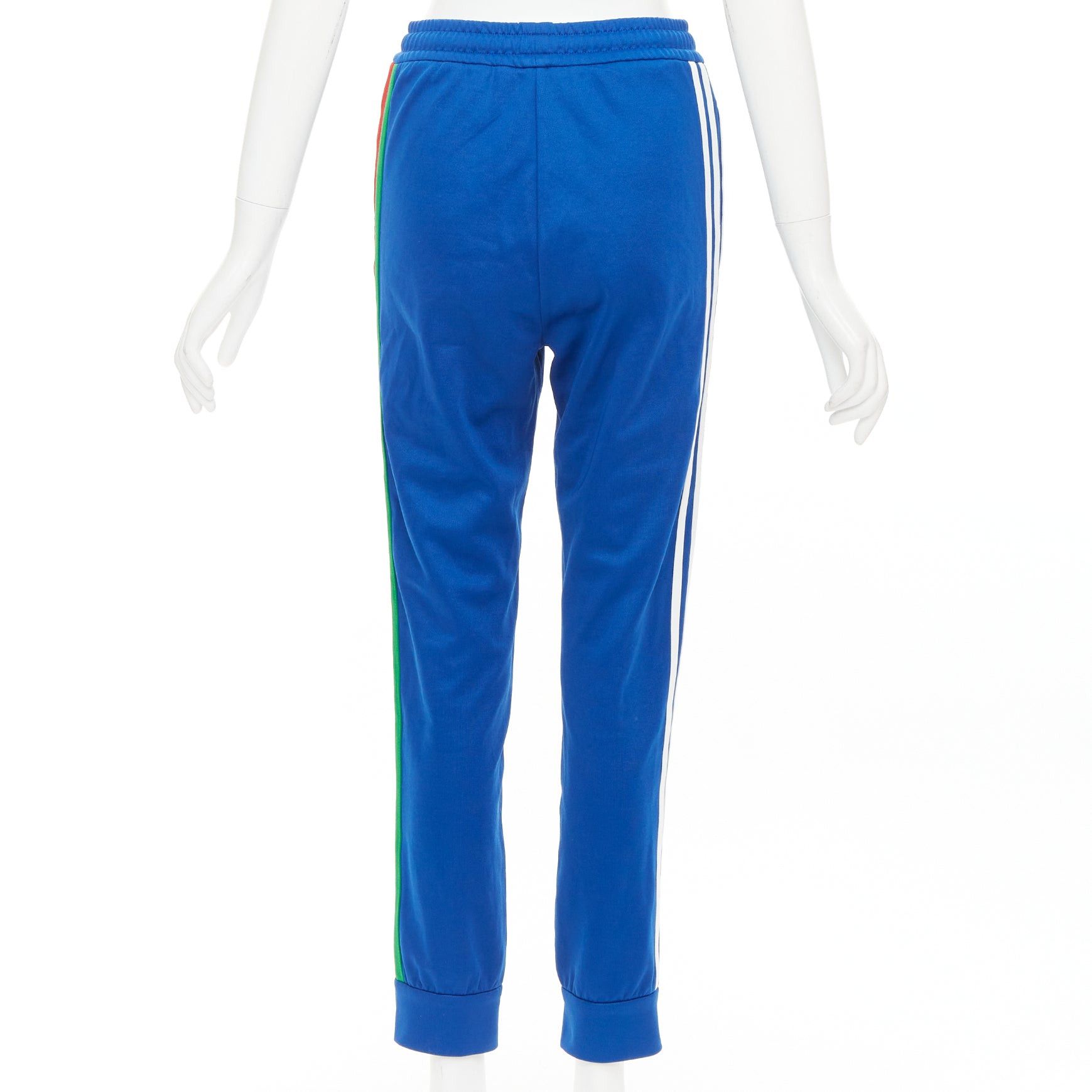 Gucci GUCCI ADIDAS 2022 blue white logo web 3 stripe trim track sweat pants XS Size 27" / US 4 / IT 40 - 5 Thumbnail