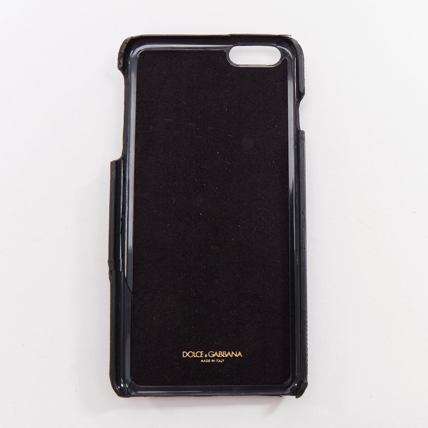 Dolce & Gabbana DOLCE GABBANA IPhone 6 black leather yellow green rhinestone crystal cover case Size ONE SIZE - 2 Thumbnail