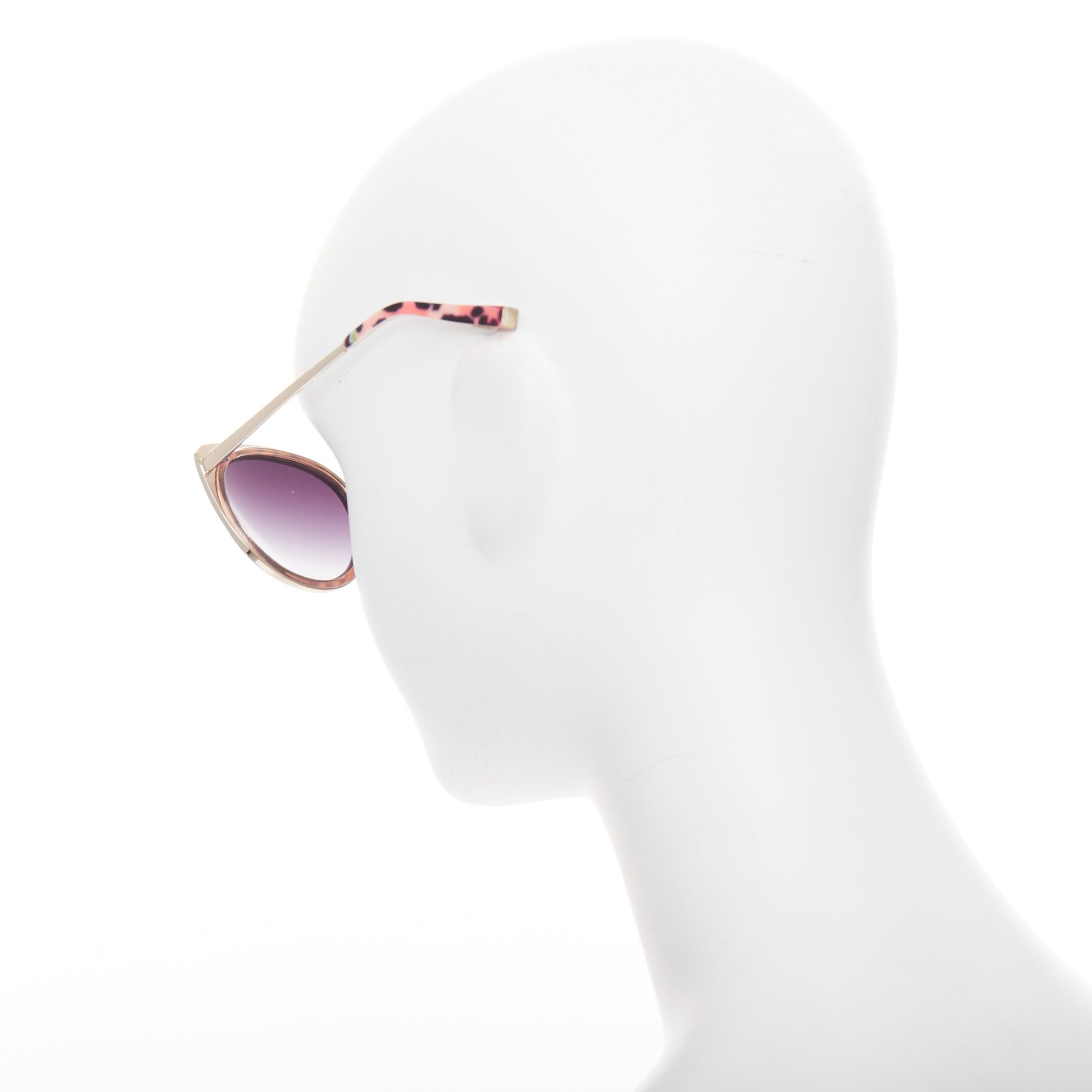 Matthew Williamson MATTHEW WILLIAMSON Linda Farrow MW987 pink green cat eye leopard sunglasses Size ONE SIZE - 5 Thumbnail
