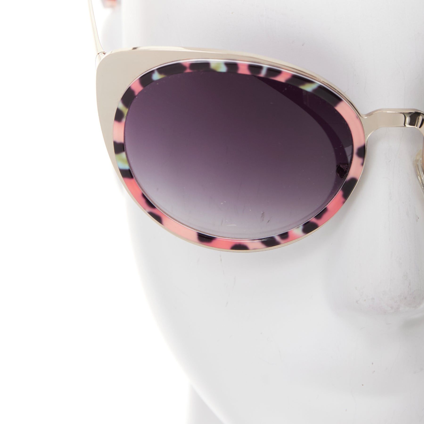 Matthew Williamson MATTHEW WILLIAMSON Linda Farrow MW987 pink green cat eye leopard sunglasses Size ONE SIZE - 7 Thumbnail