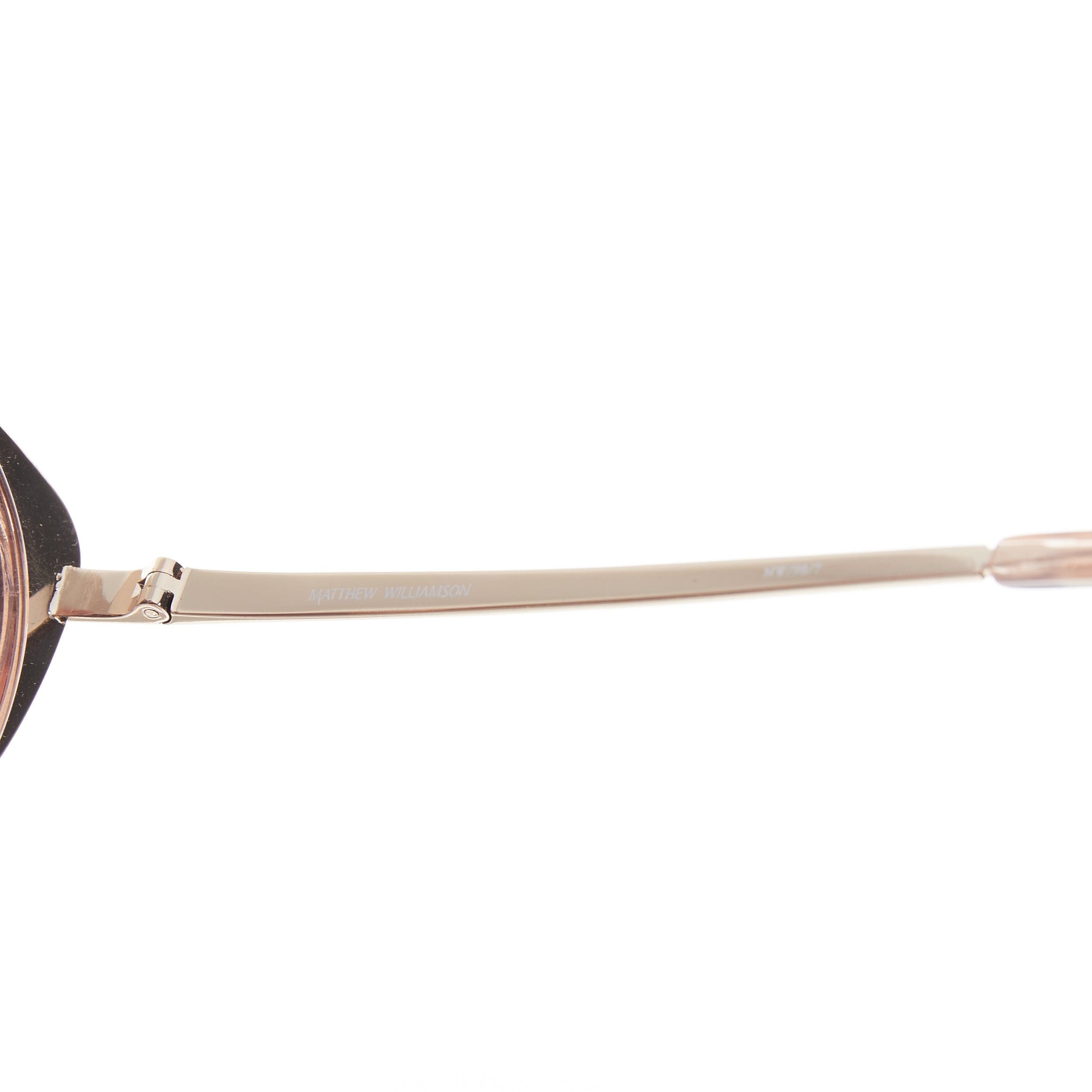 Matthew Williamson MATTHEW WILLIAMSON Linda Farrow MW987 pink green cat eye leopard sunglasses Size ONE SIZE - 9 Thumbnail
