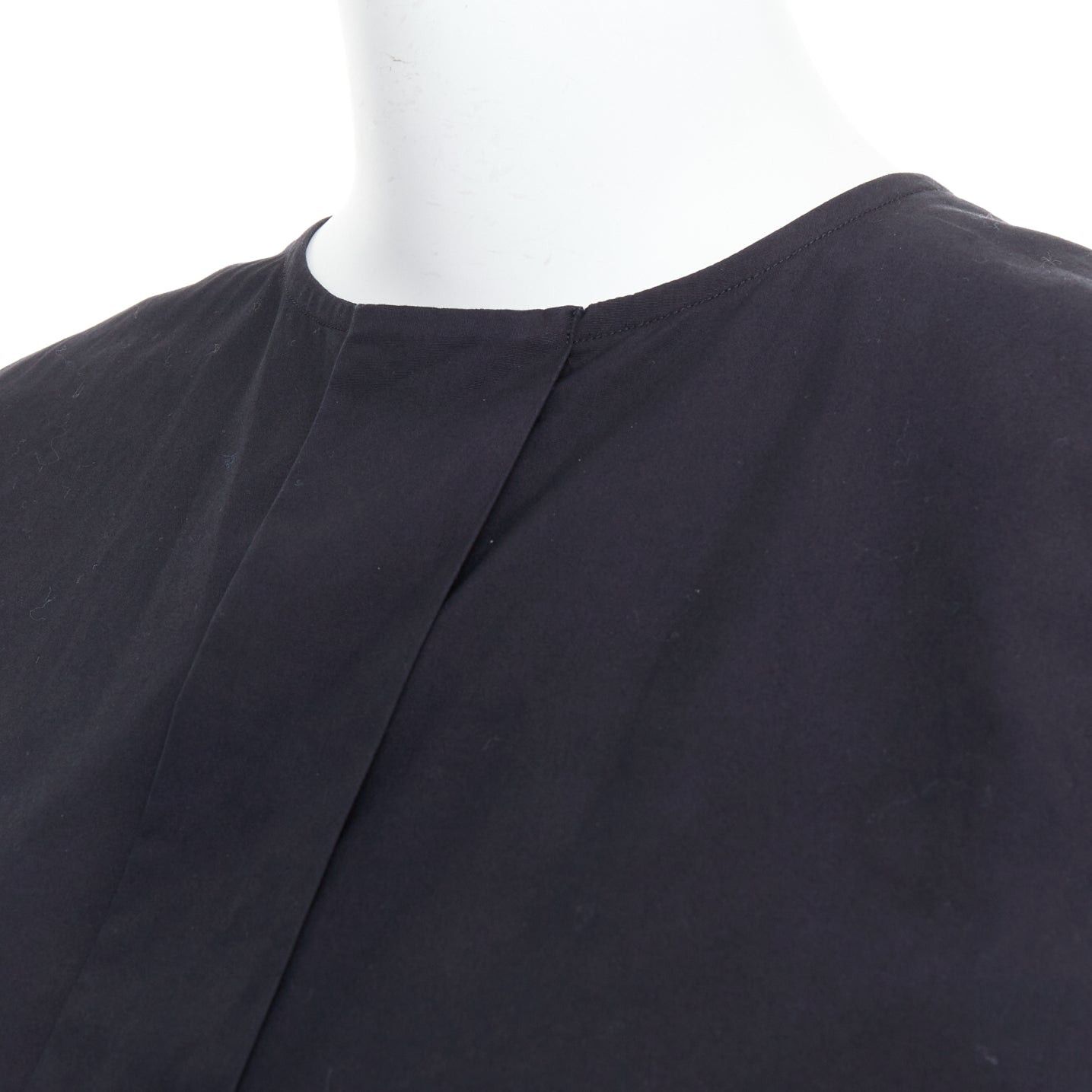 Noir Kei Ninomiya NOIR KEI NINOMIYA 2016 black cotton concealed button front tank flared top S Size S / US 4 / IT 40 - 6 Thumbnail