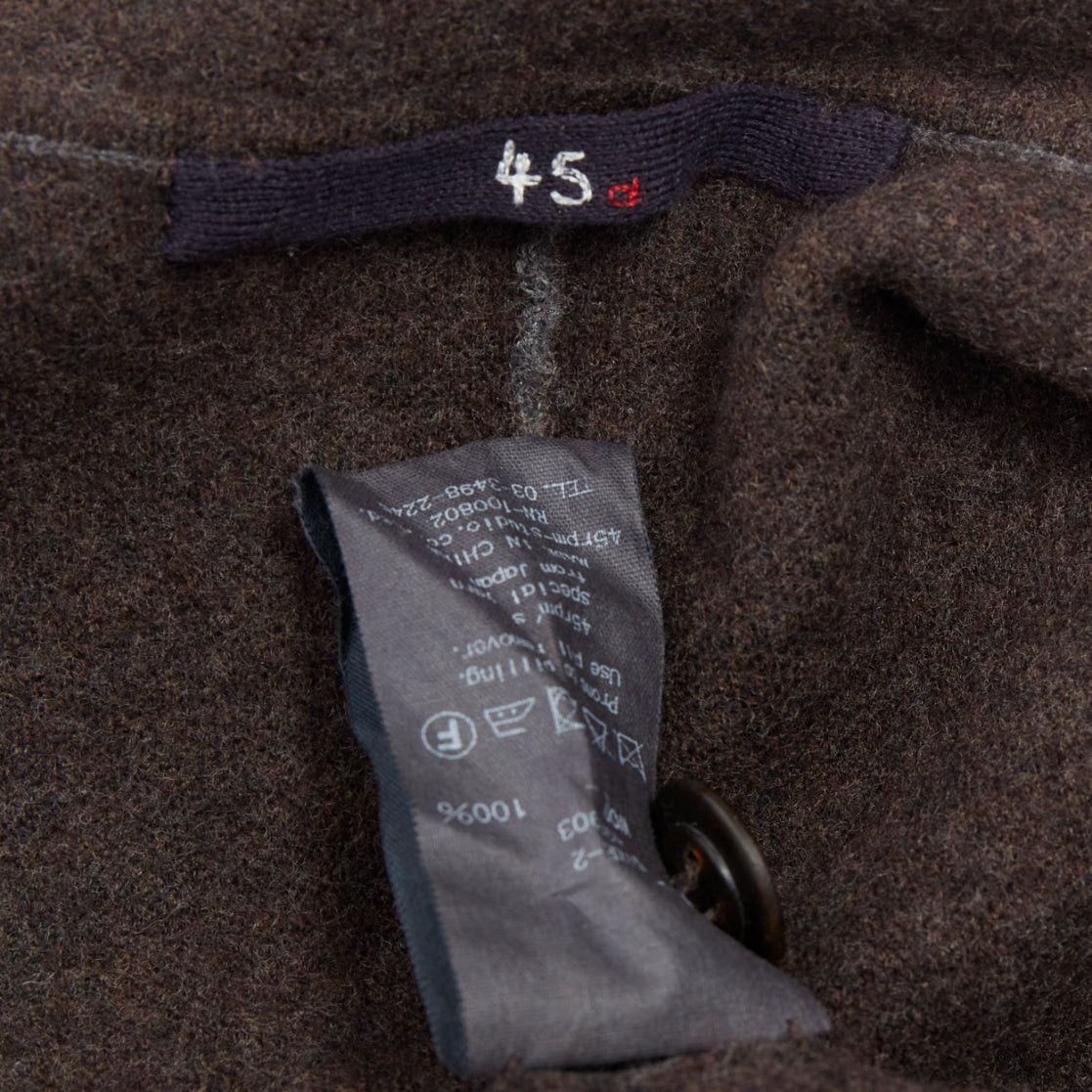 45rpm 45R grey brown double faced wool pocketed cropped blazer US2 S Size M / US 6-8 / IT 42-44 - 9 Thumbnail