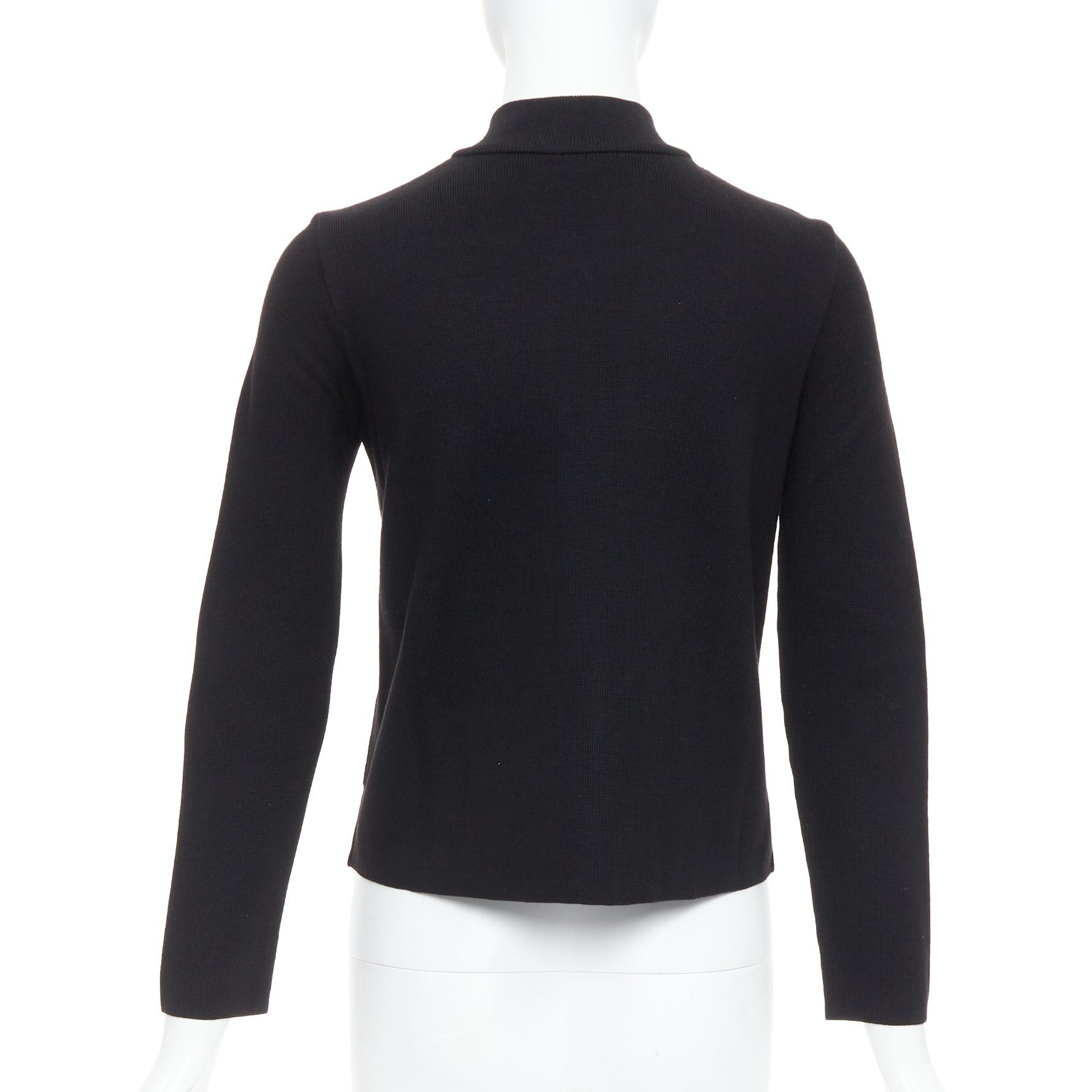 Alexander Wang ALEXANDER WANG black merino wool blend leather front bomber jacket M Size M / US 6-8 / IT 42-44 - 6 Thumbnail