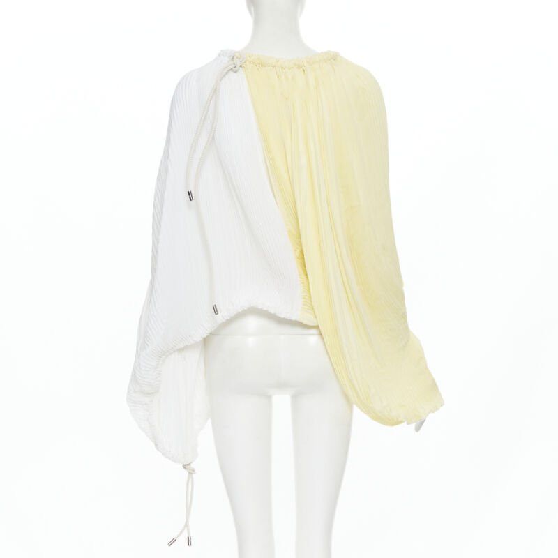 Marni MARNI yellow white knife pleat stringed cord open back voluminous top IT40 S Size S / US 4 / IT 40 - 5 Thumbnail