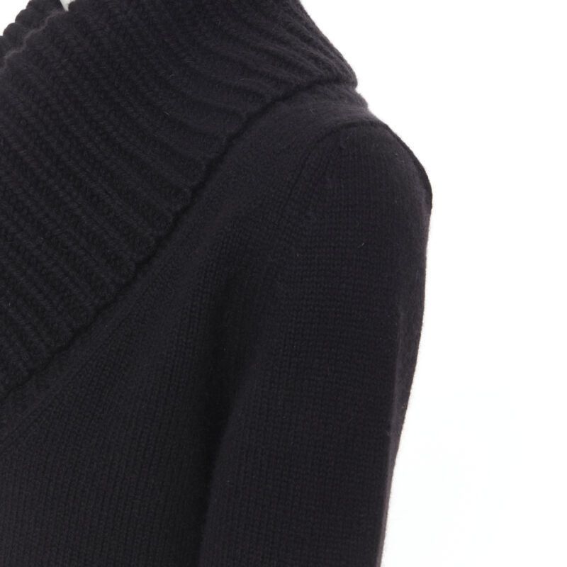 Alexander McQueen new ALEXANDER MCQUEEN black wool angora blend ribbed turtleneck sweater S Size S / US 4 / IT 40 - 7 Thumbnail