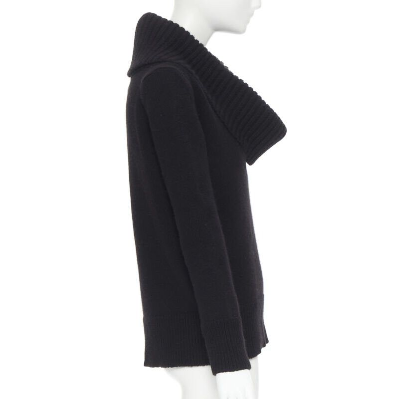 Alexander McQueen new ALEXANDER MCQUEEN black wool angora blend ribbed turtleneck sweater S Size S / US 4 / IT 40 - 4 Thumbnail